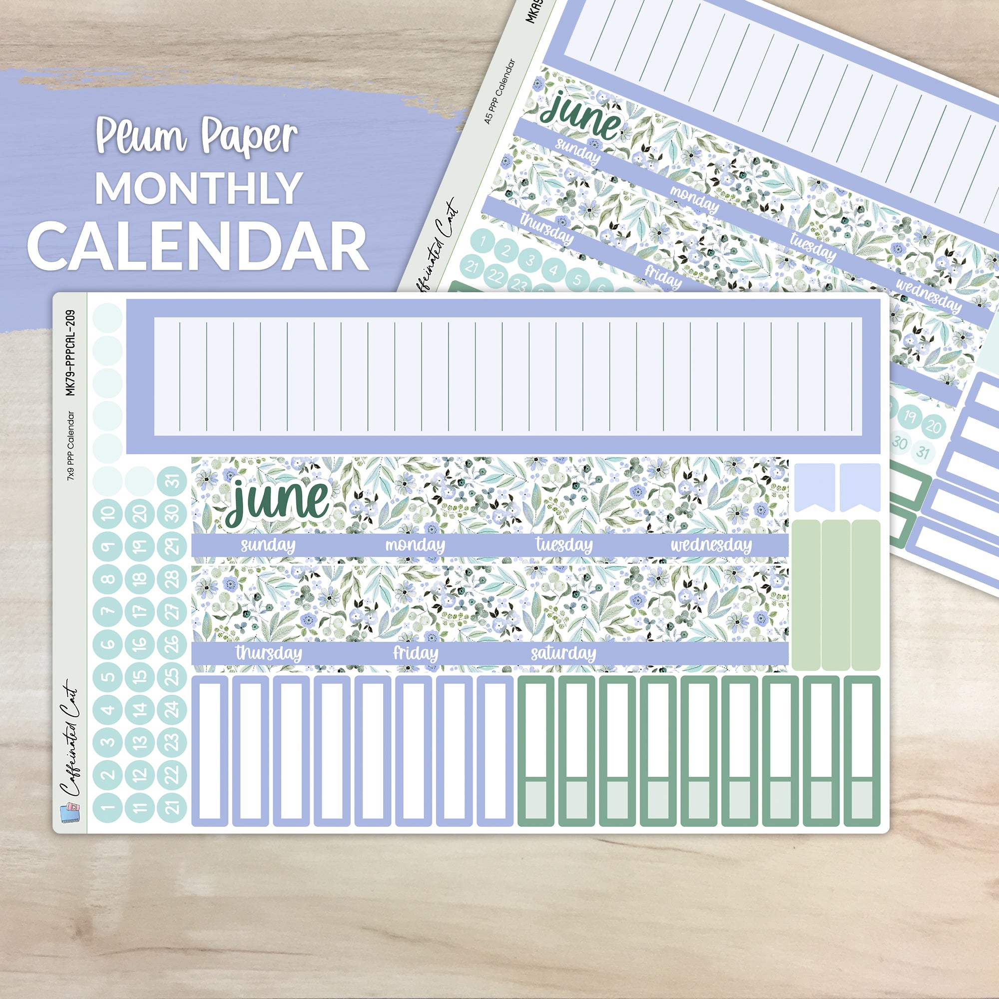 Calendar Kit for PLUM PAPER Planners - Graceful [ 209 ]