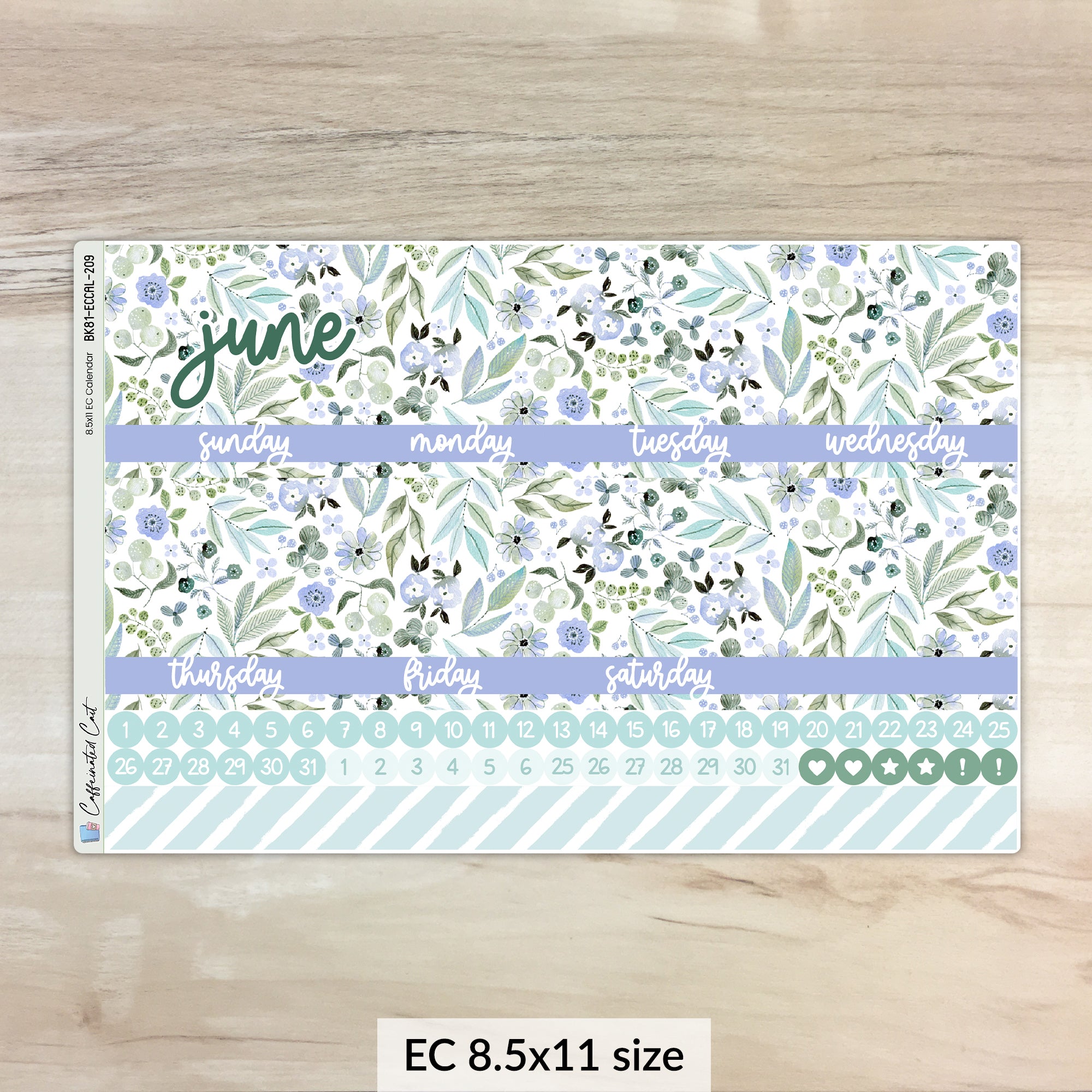 Calendar Kit for ERIN CONDREN Planners - Graceful [ 209 ]