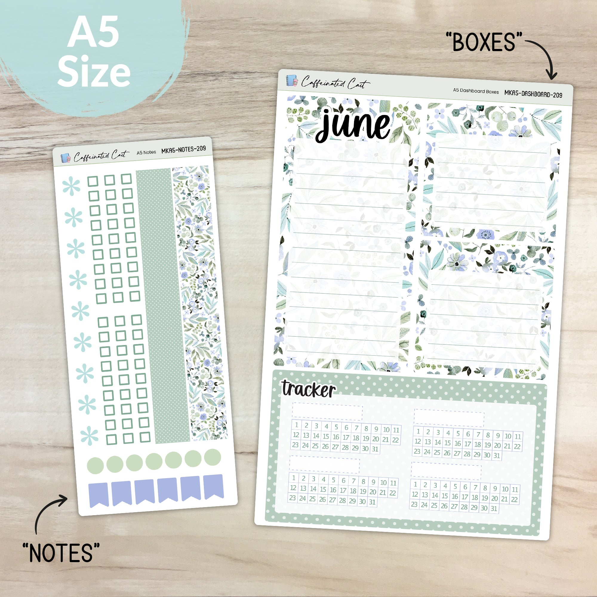 Dashboard & Notes Kit for ERIN CONDREN Planners - Graceful [ 209 ]