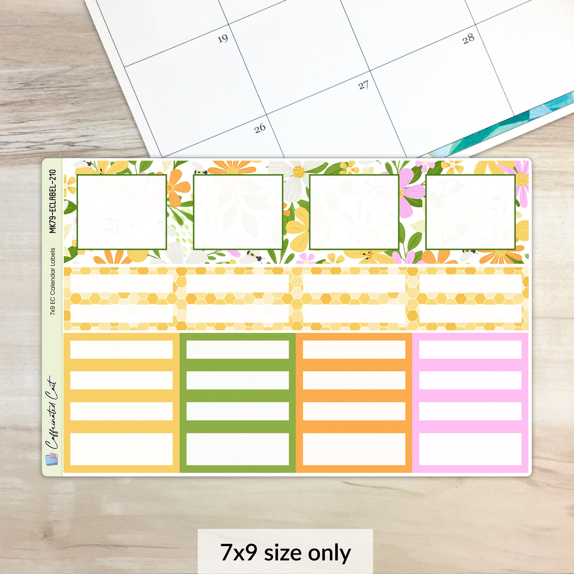 Calendar Event Boxes - Bee Garden [ 210 ]