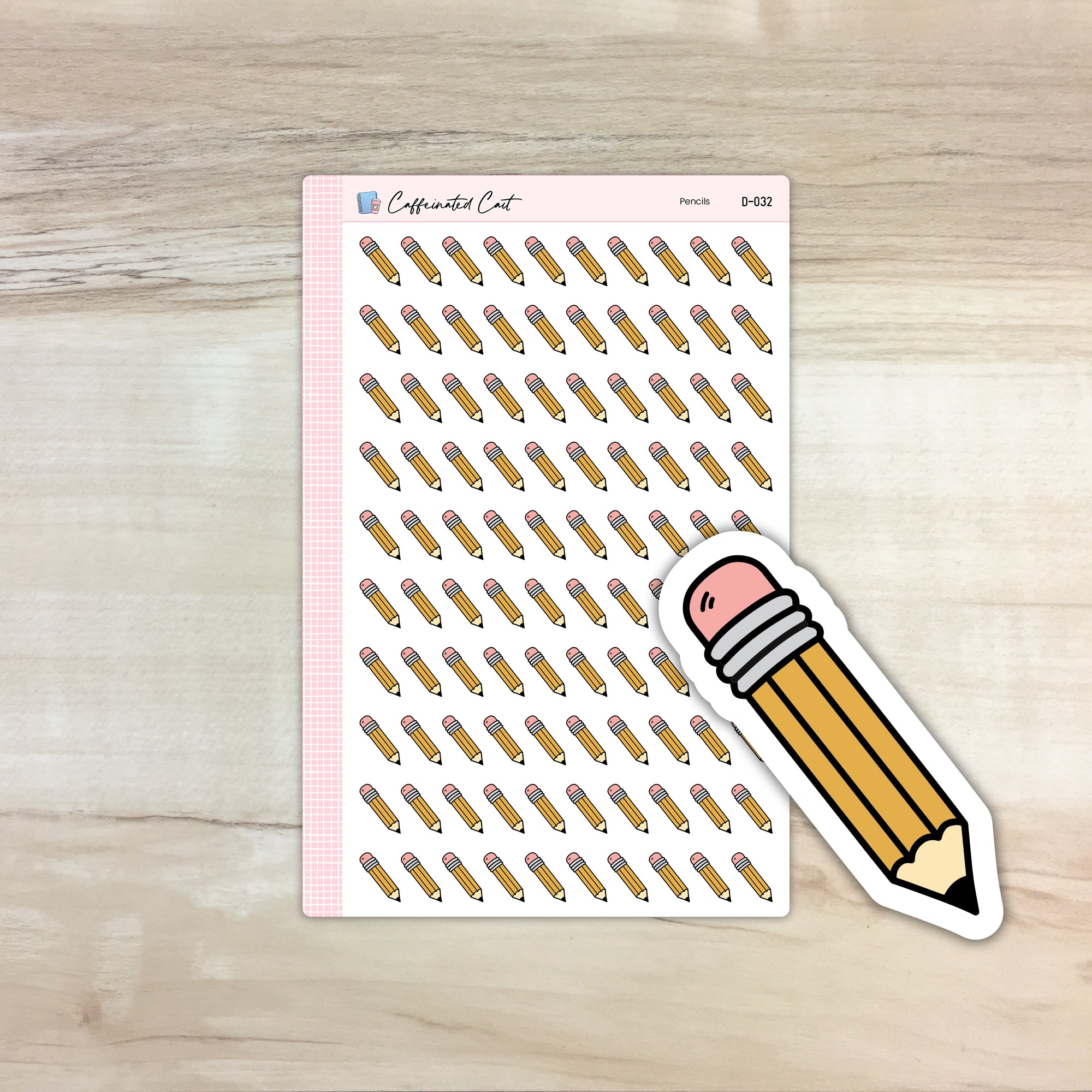 Pencil Doodle Icon Stickers [ D-032 ]