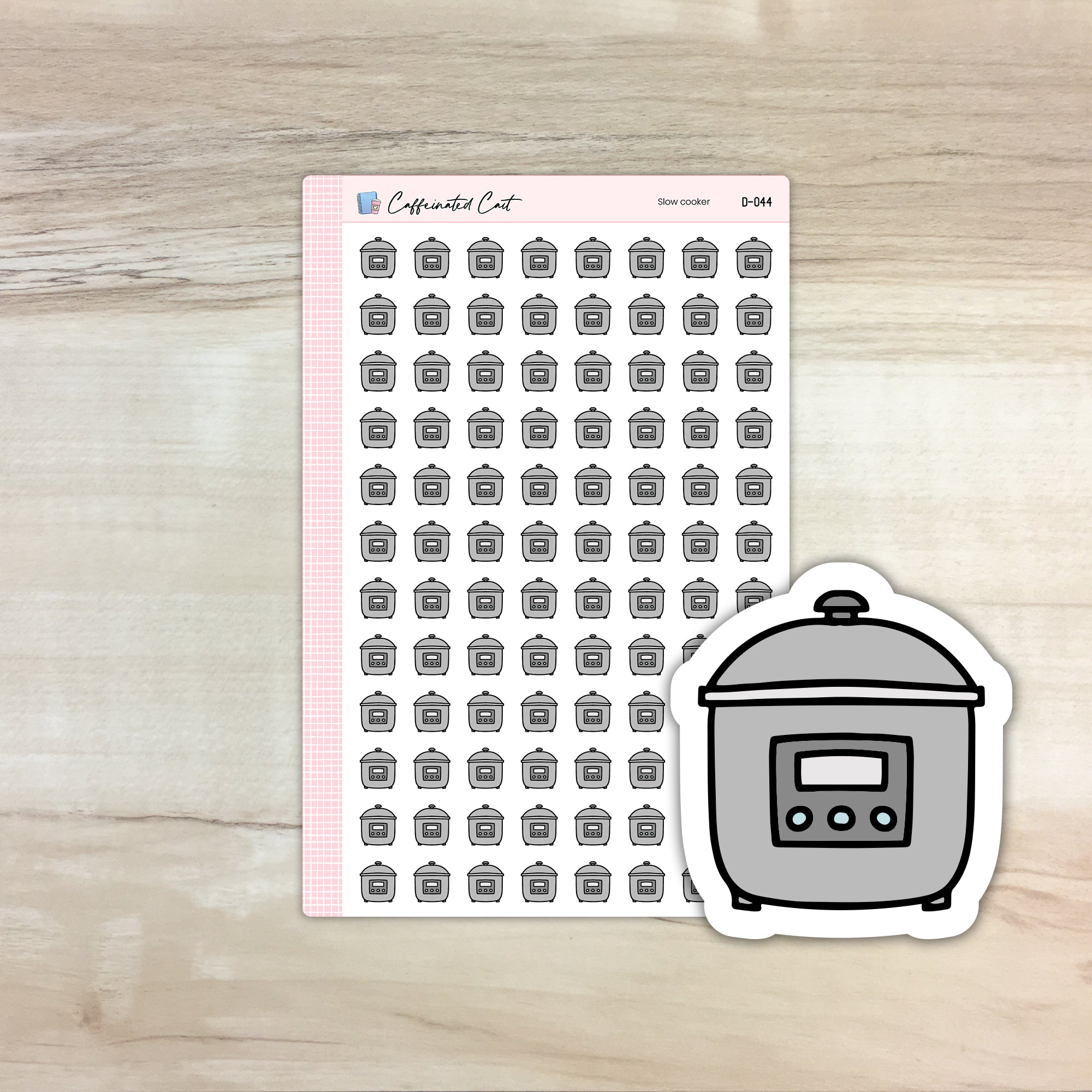 Pressure Cooker Doodle Icon Stickers [ D-044 ]