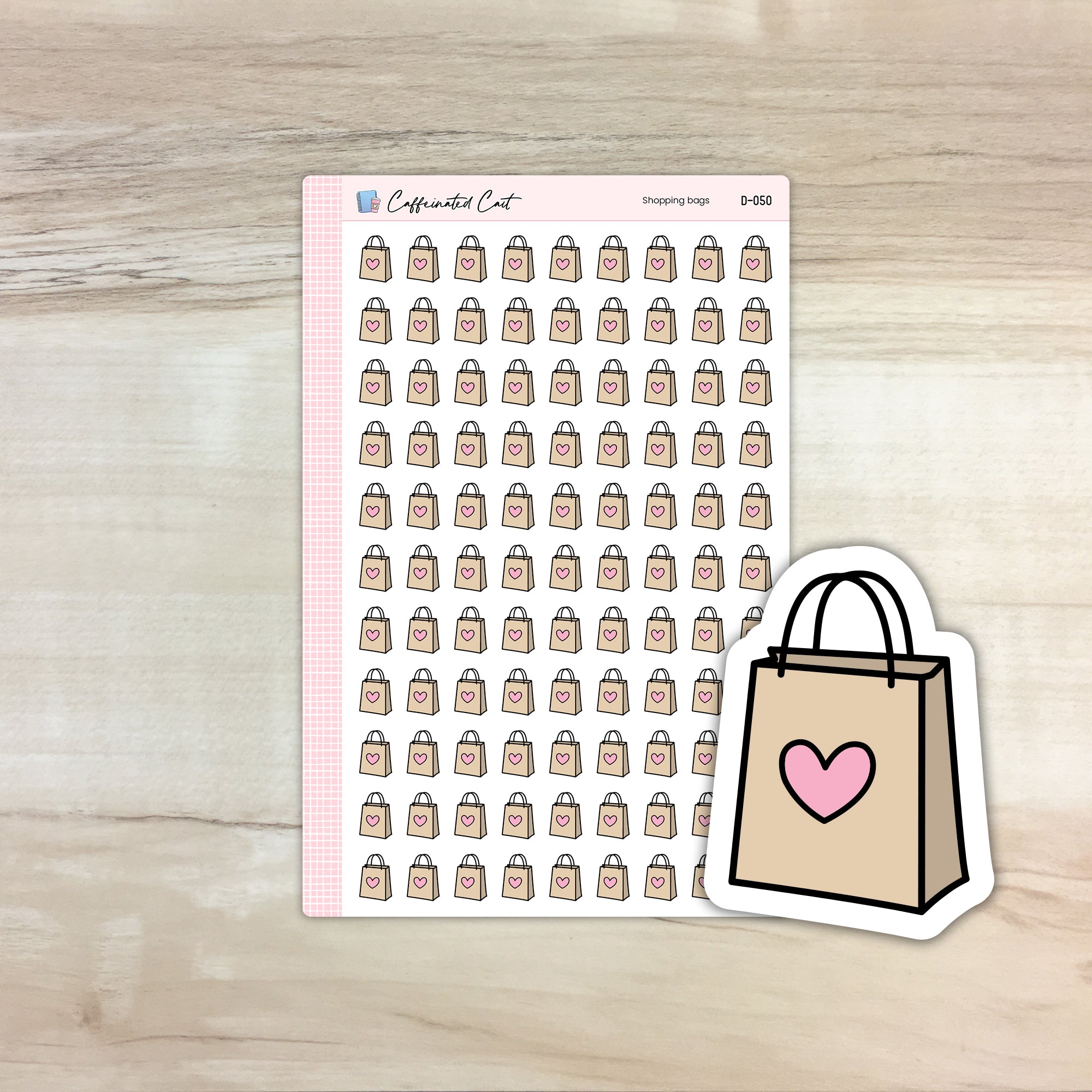 Shopping Bag Doodle Icon Stickers [ D-050 ]