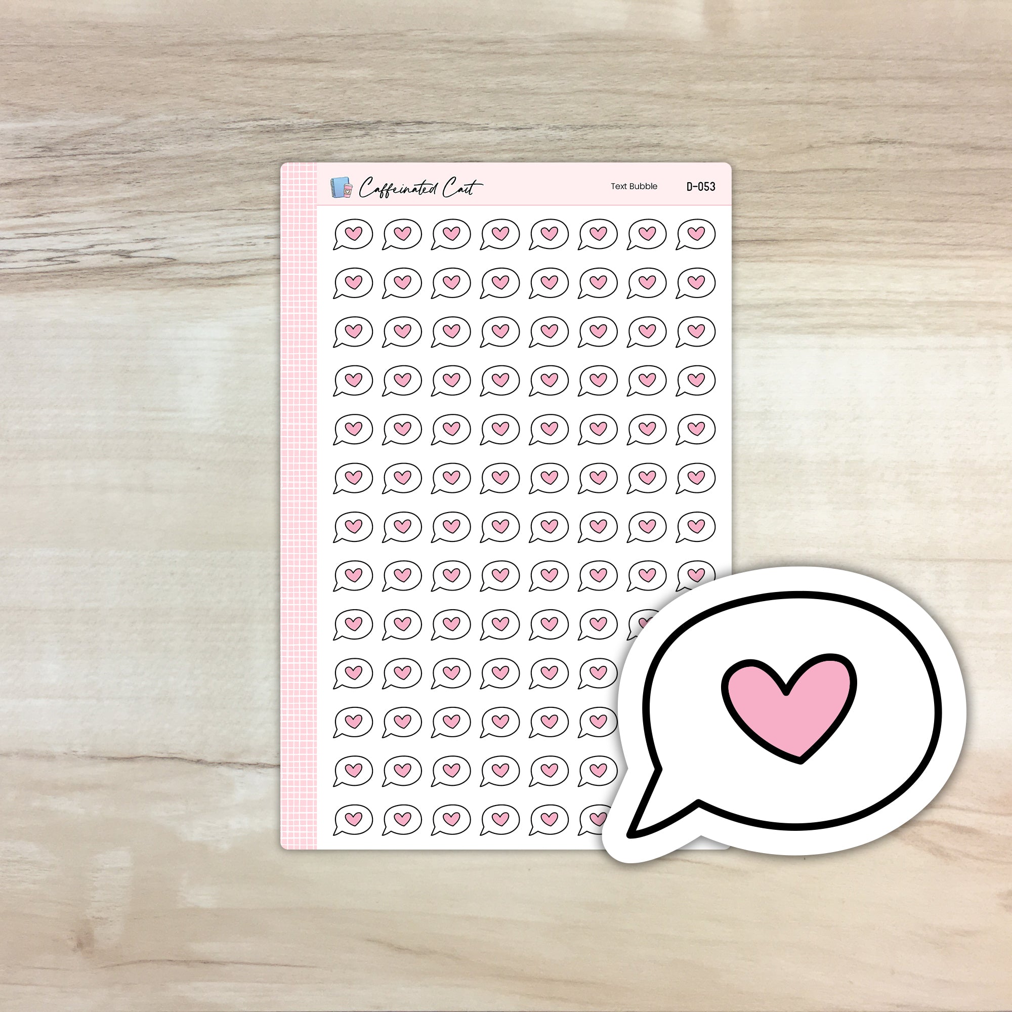 Chat Bubble Doodle Icon Stickers [ D-053 ]