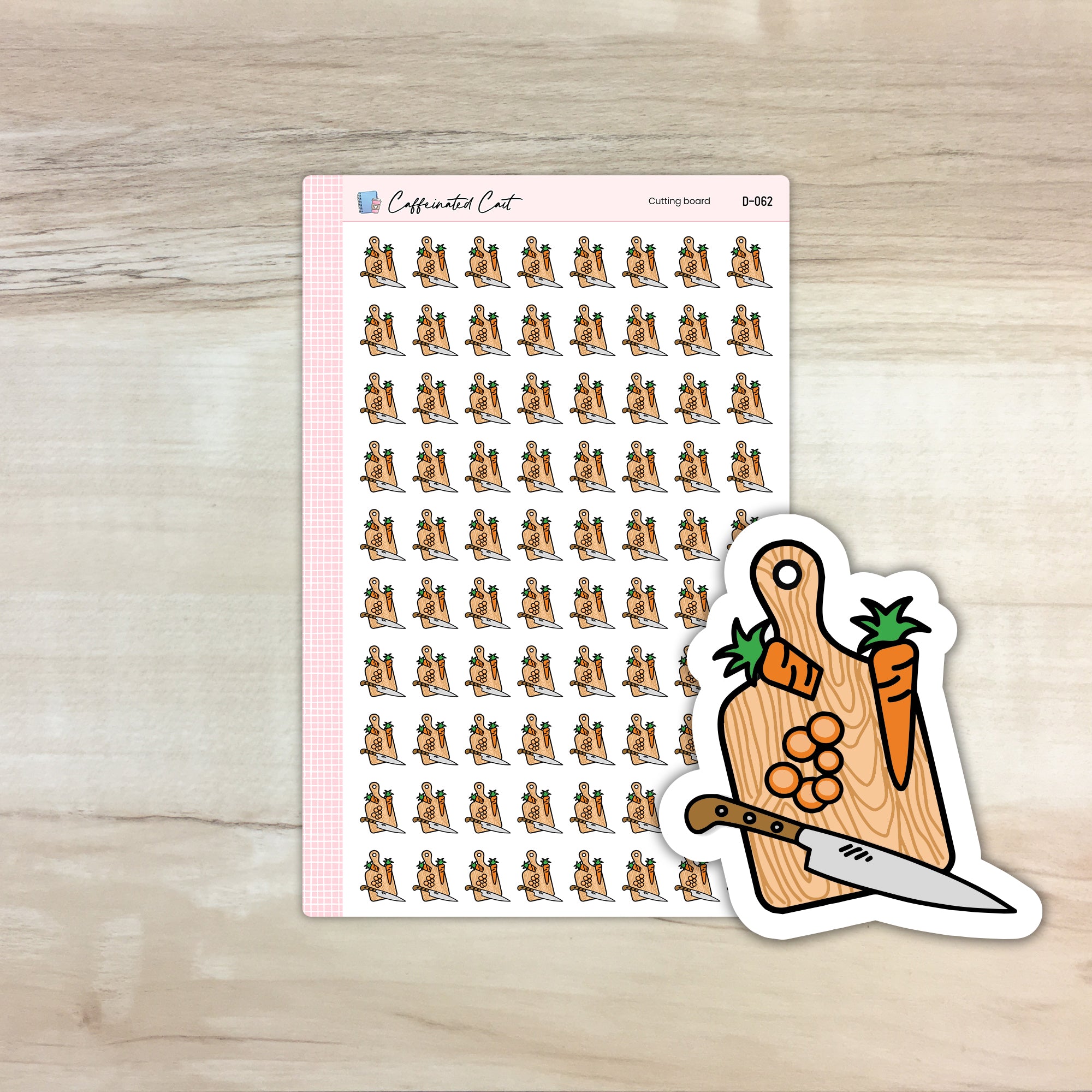 Meal Prep Doodle Icon Stickers [ D-062 ]