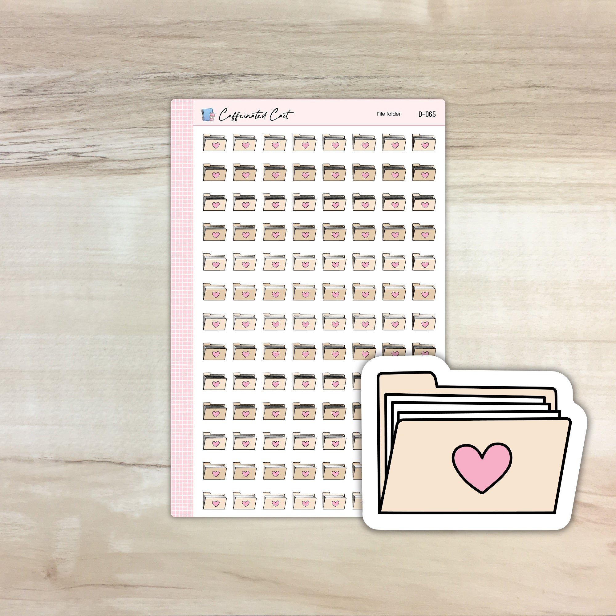 File Folder Doodle Icon Stickers [ D-065 ]