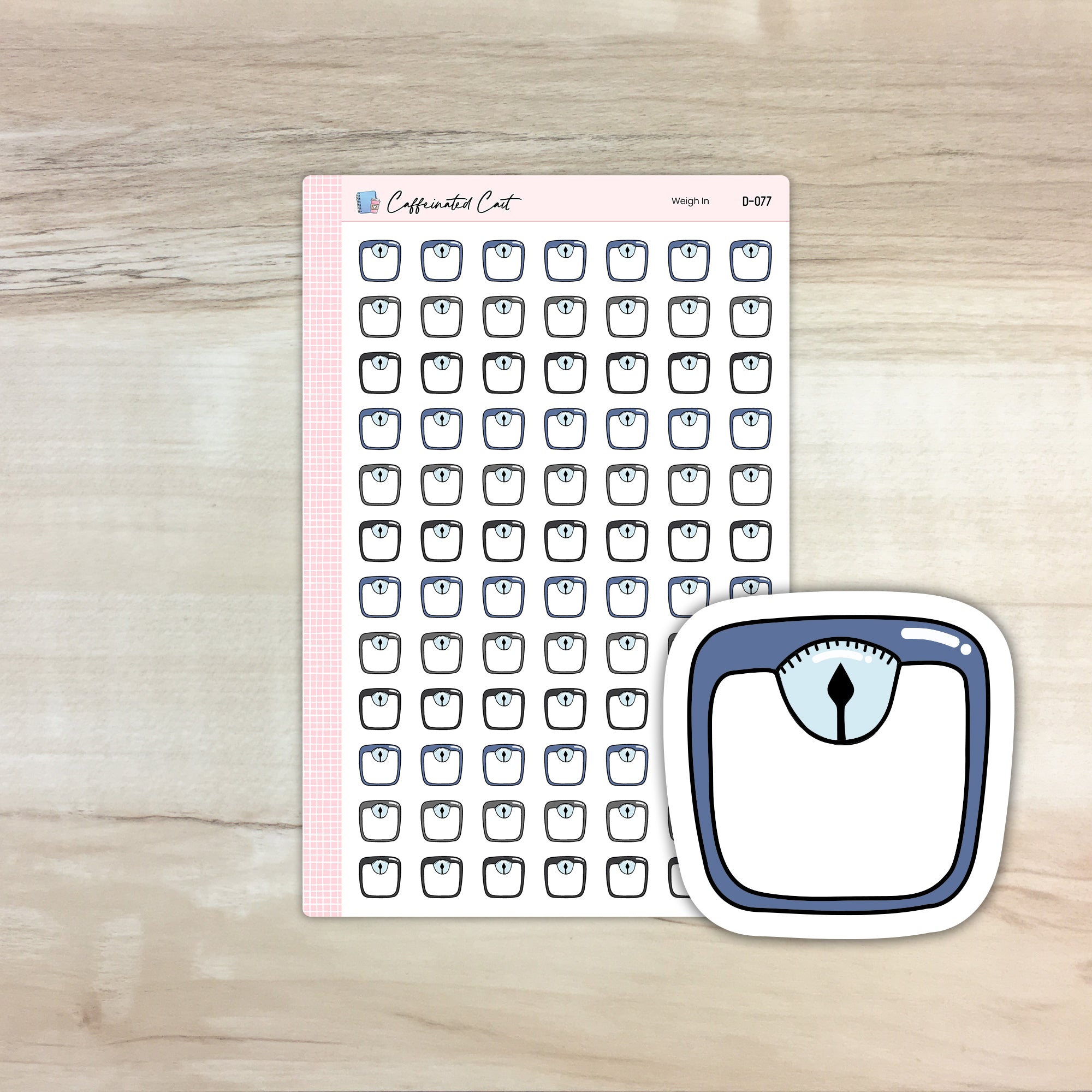 Weigh-In Doodle Icon Stickers [ D-077 ]