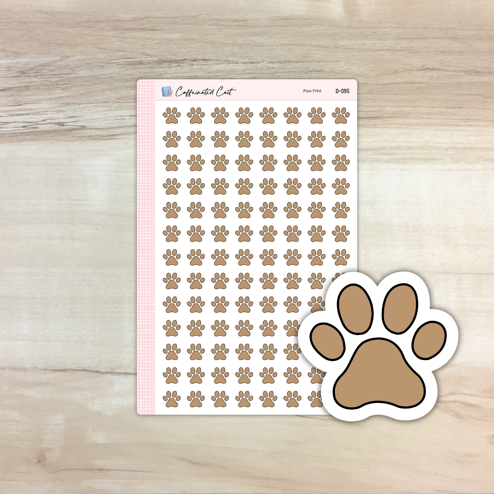 Paw Print Doodle Icon Stickers [ D-095 ]