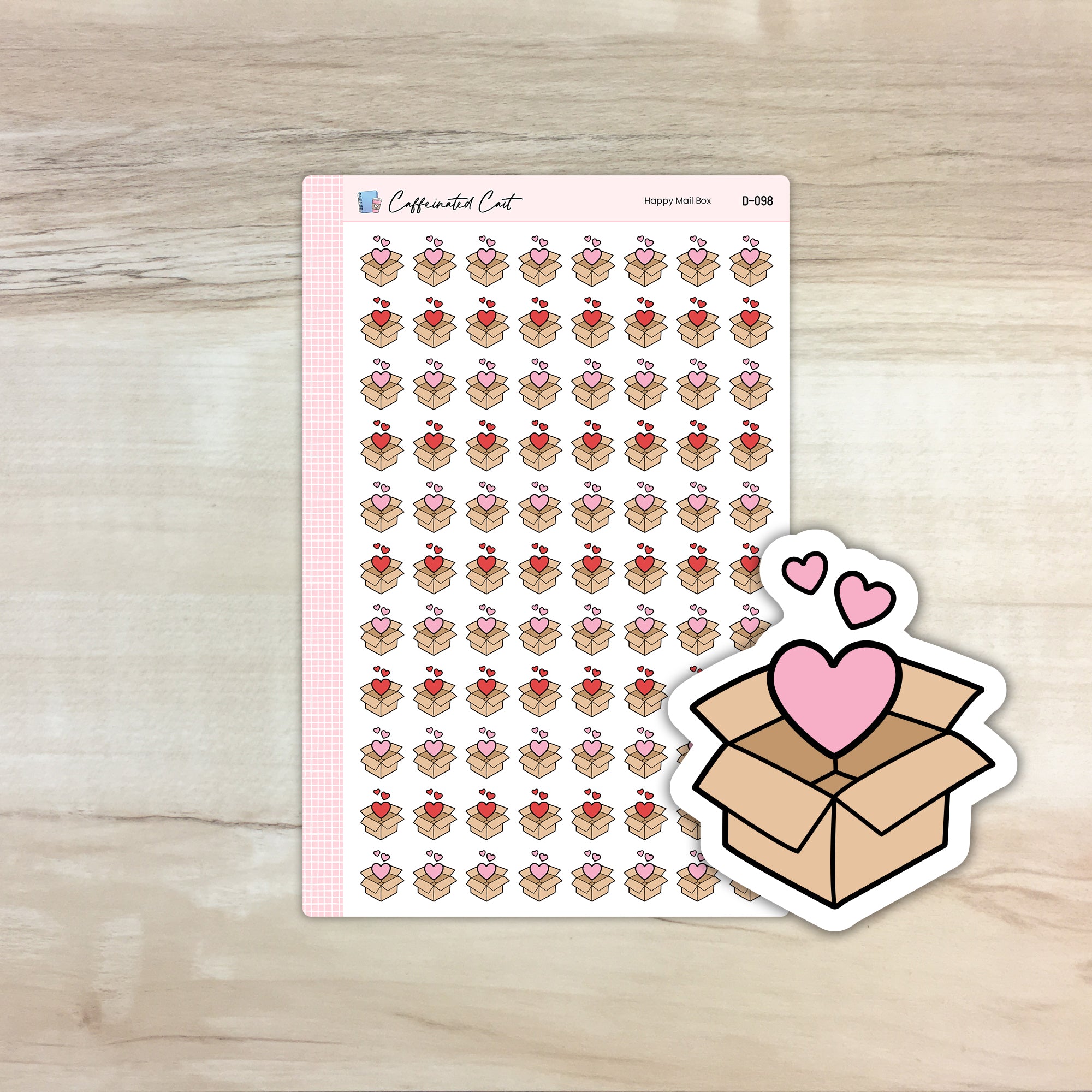 Happy Mail Box Doodle Icon Stickers [ D-098 ]