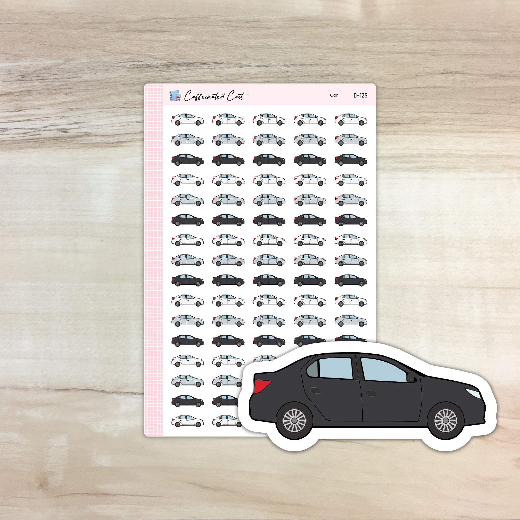 Car Doodle Icon Stickers [ D-125 ]