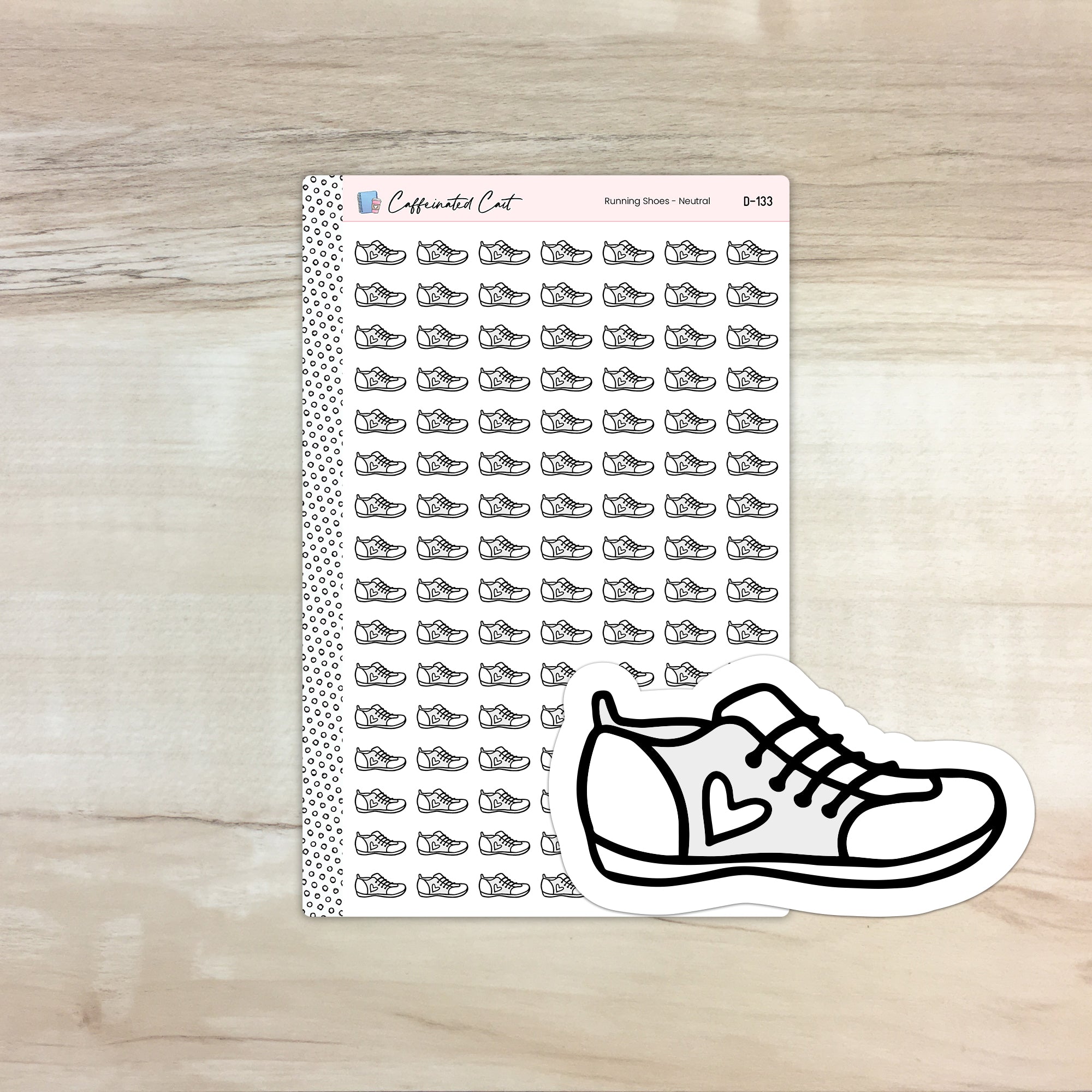 Running Shoes Doodle Icon Stickers - Neutral Colorway [ D-133 ]