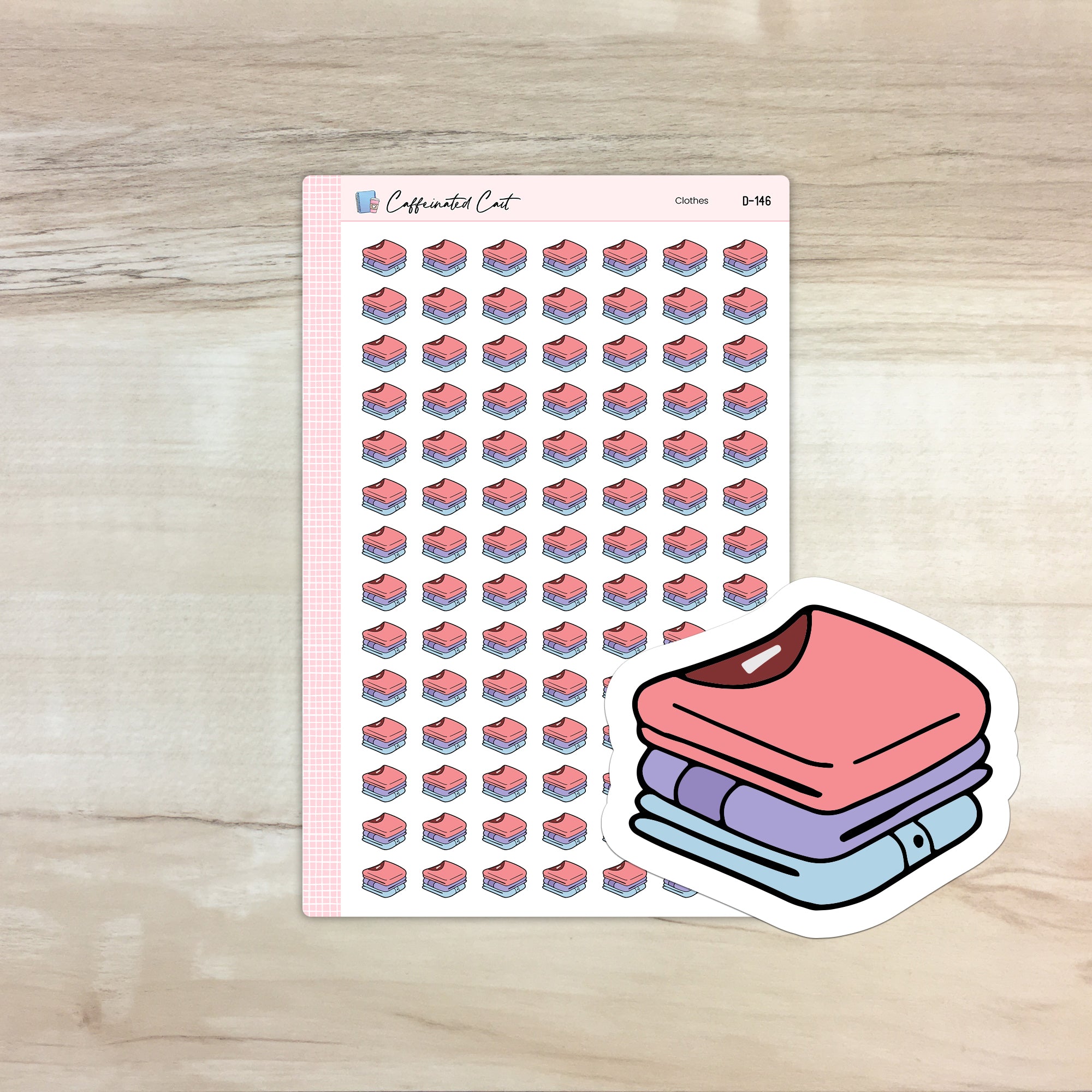 Clothes Doodle Icon Stickers [ D-146 ]