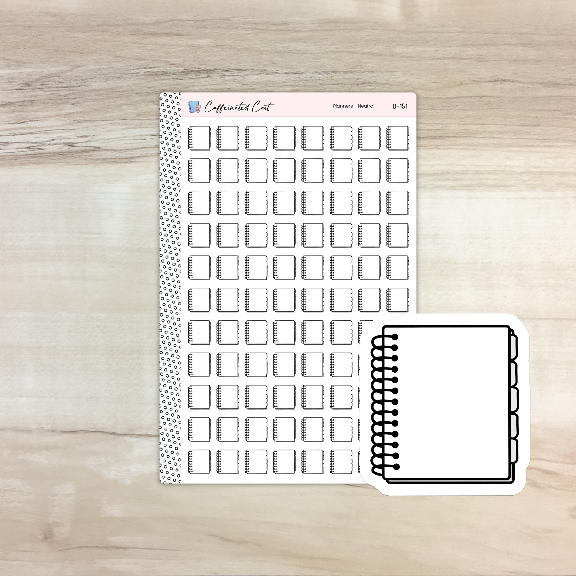 Planner Doodle Icon Stickers - Neutral Colorway [ D-151 ]