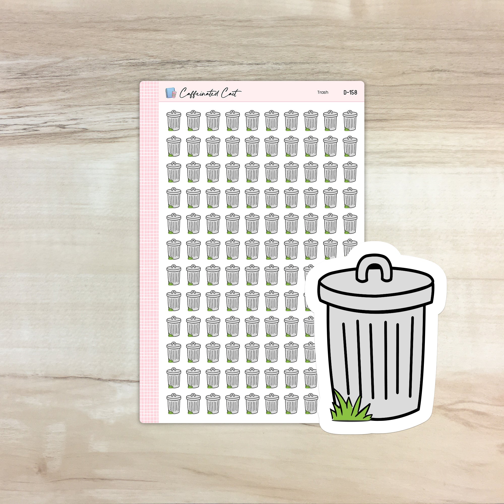 Trash Doodle Icon Stickers [ D-158 ]