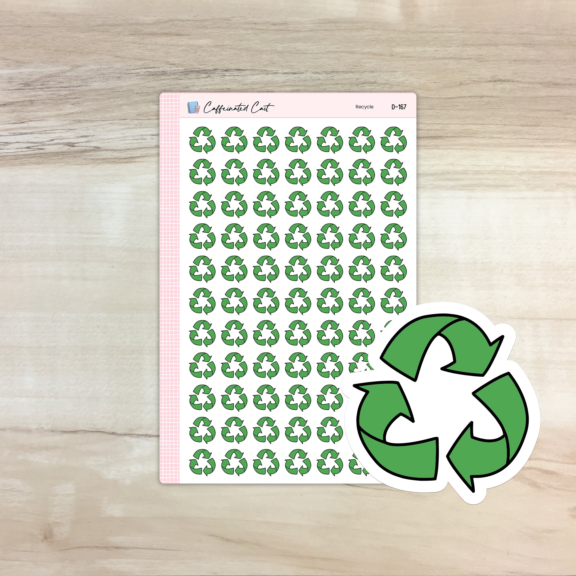 Recycle Doodle Icon Stickers [ D-167 ]