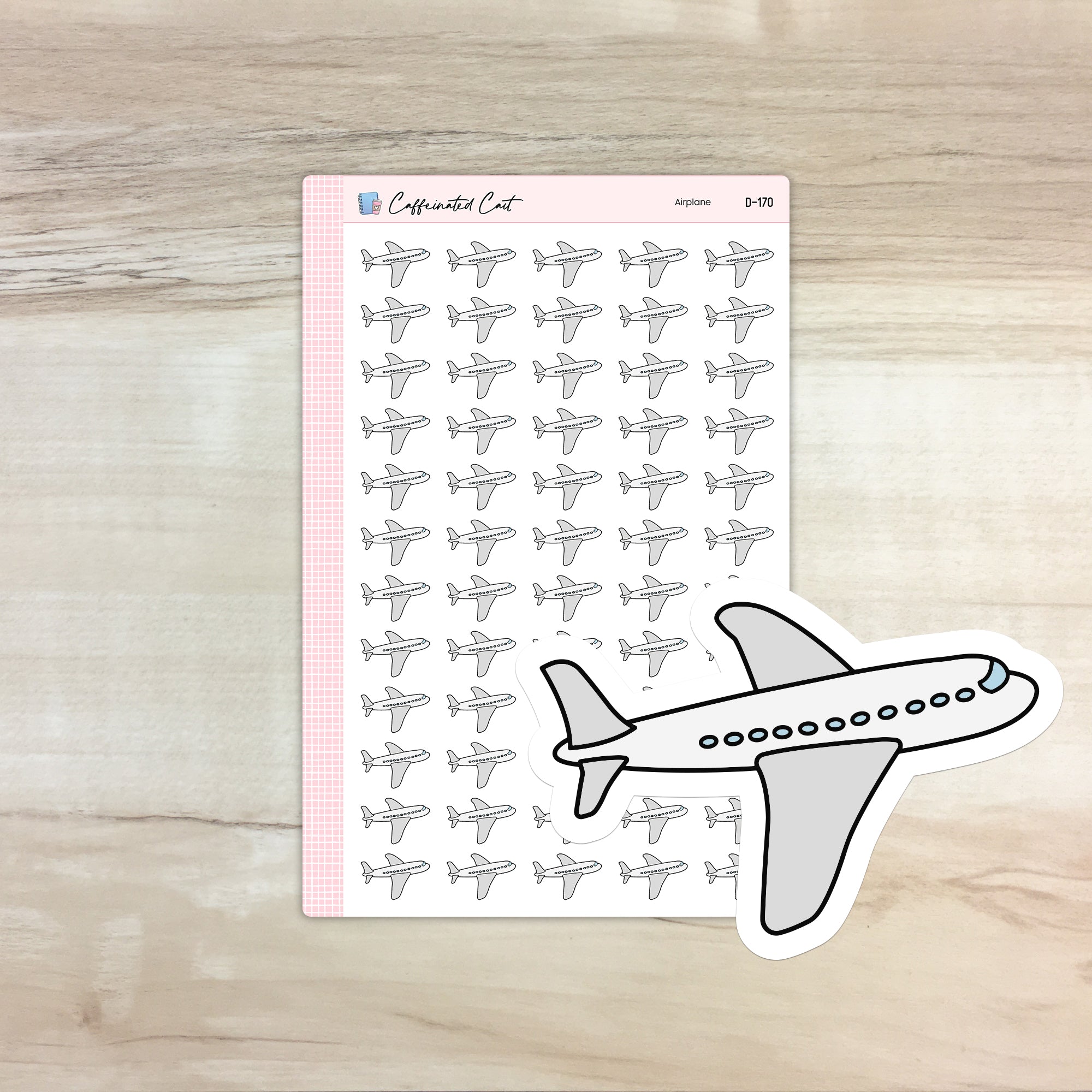 Airplane Doodle Icon Stickers [ D-170 ]