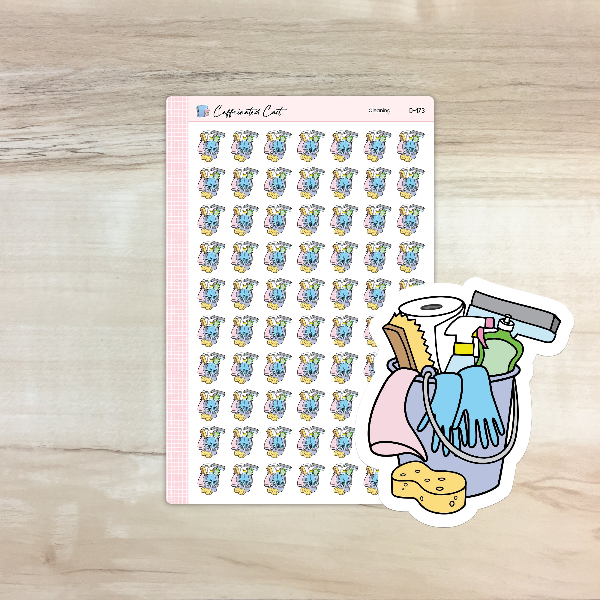 Cleaning Doodle Icon Stickers [ D-173 ]