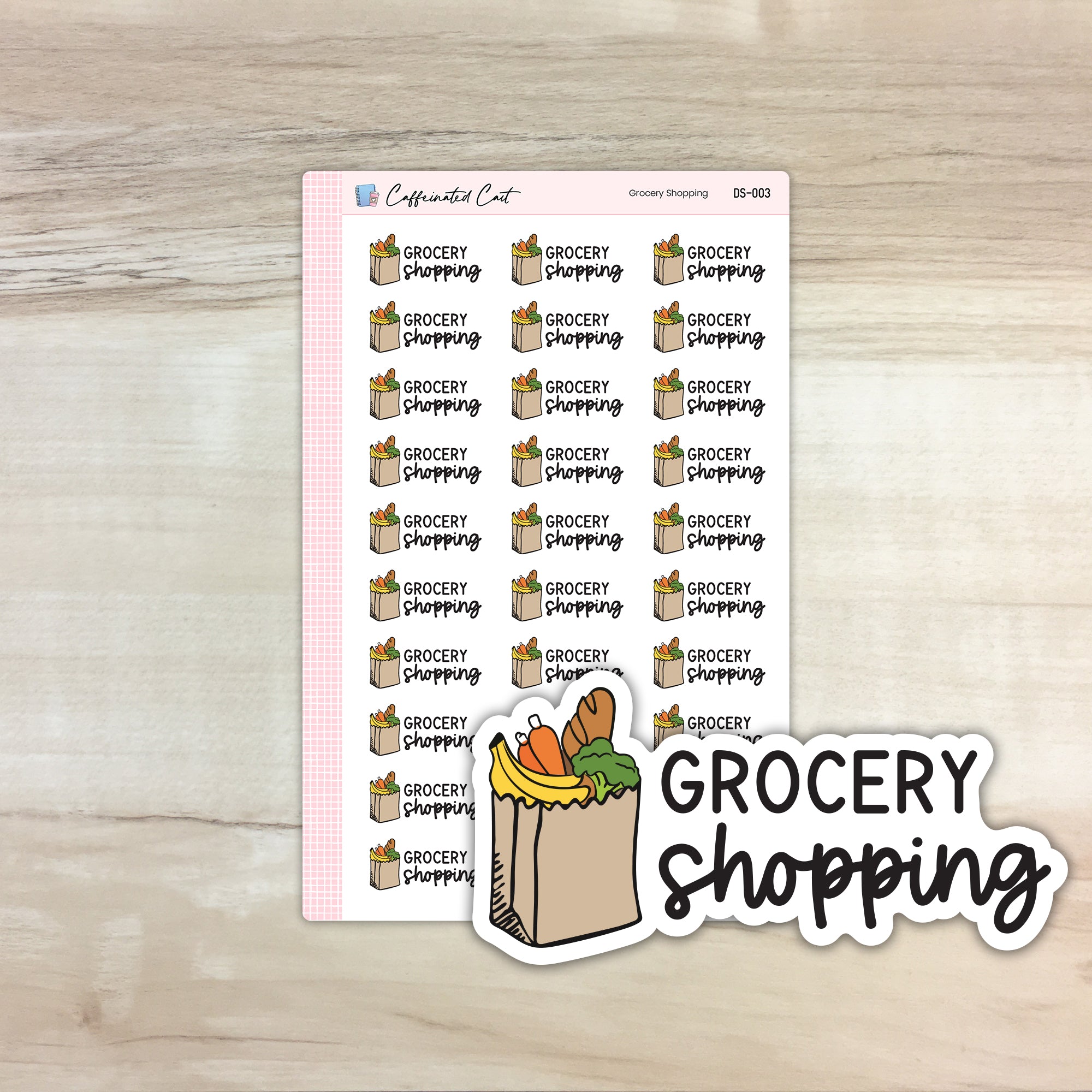 Grocery Shopping Planner Stickers [ DS-003 ]