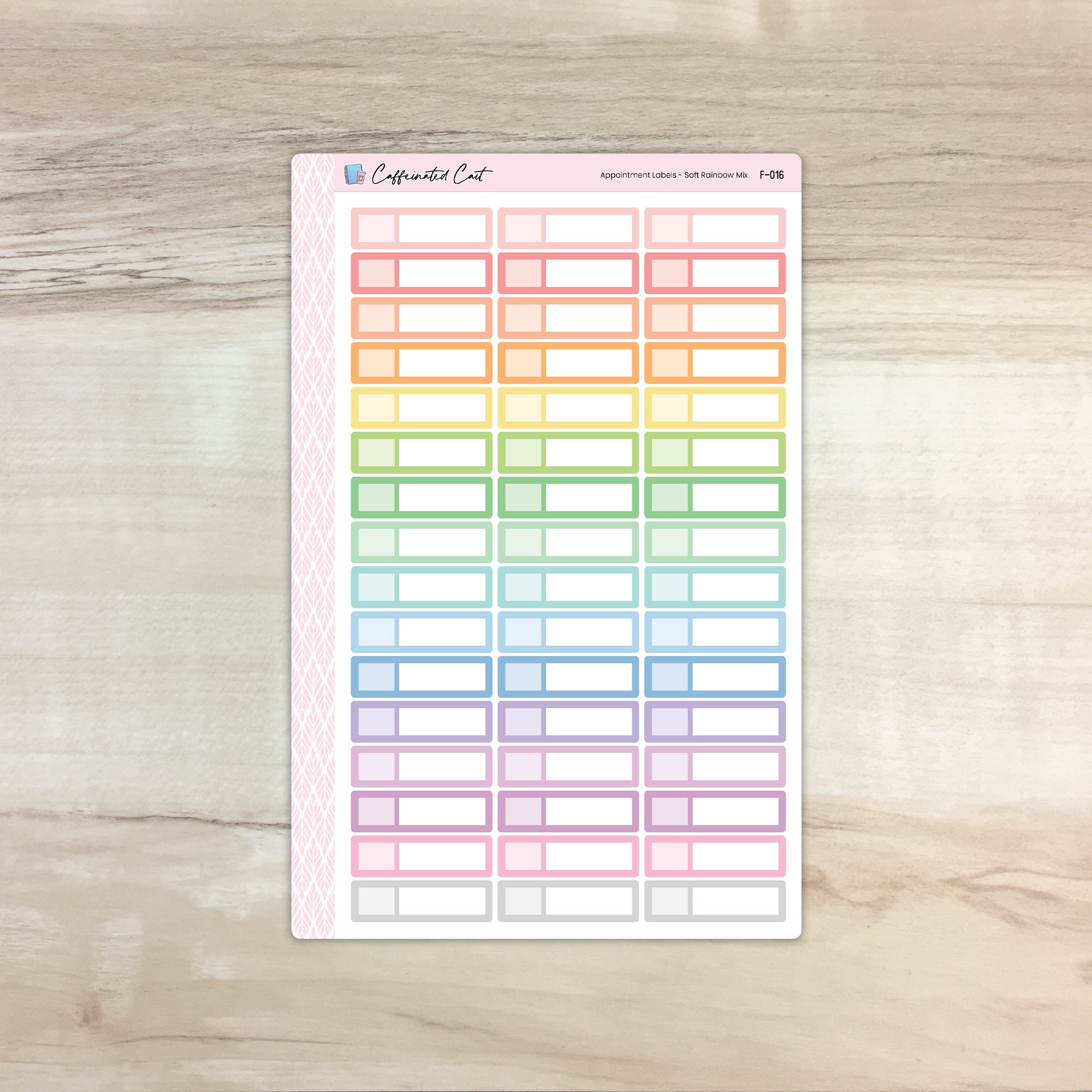 Appointment Labels - Soft Rainbow Mix [ F-016 ]