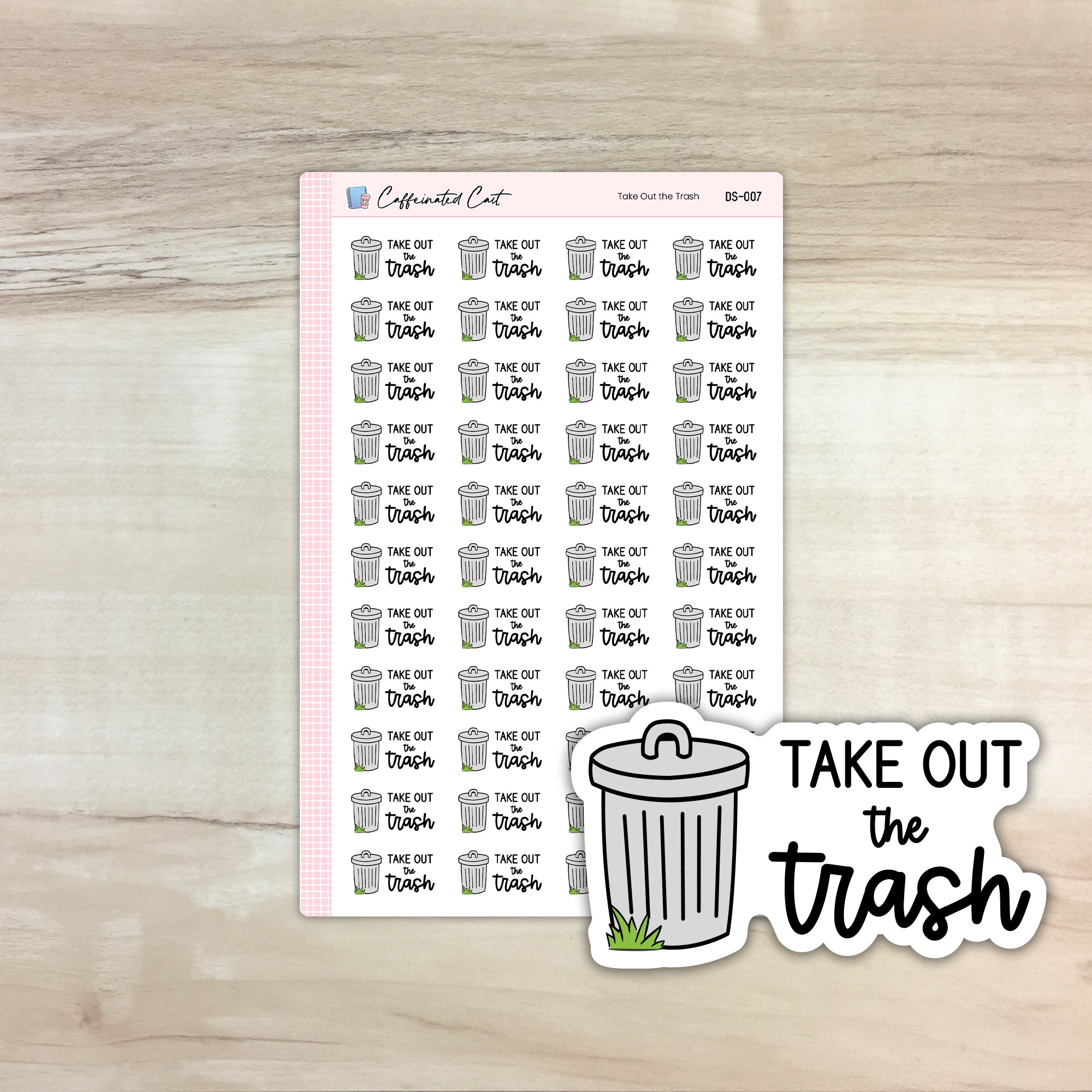 Take Out the Trash Icon Stickers [ DS-007 ]