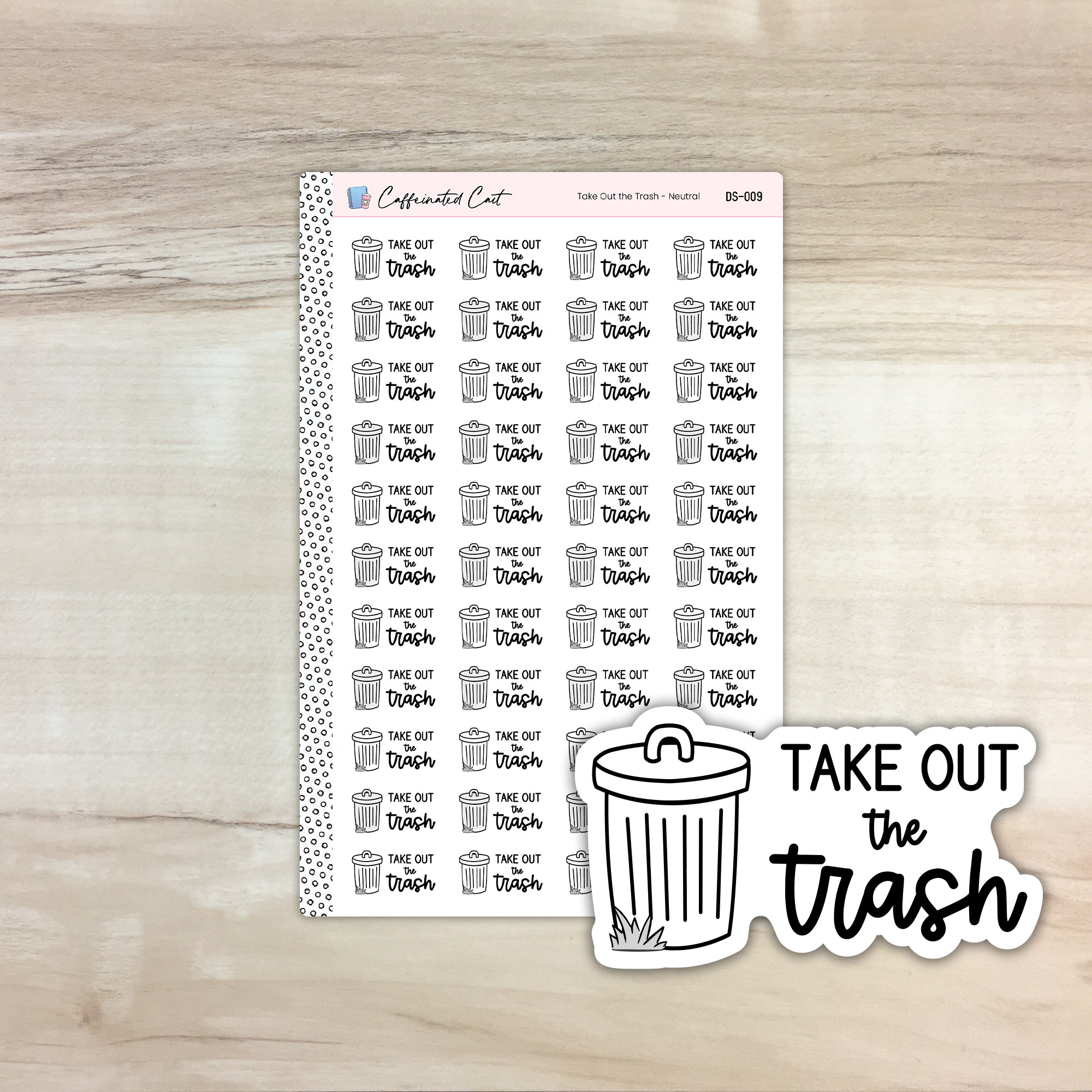 Take Out the Trash Icon Stickers - Neutral Colorway [ DS-009 ]