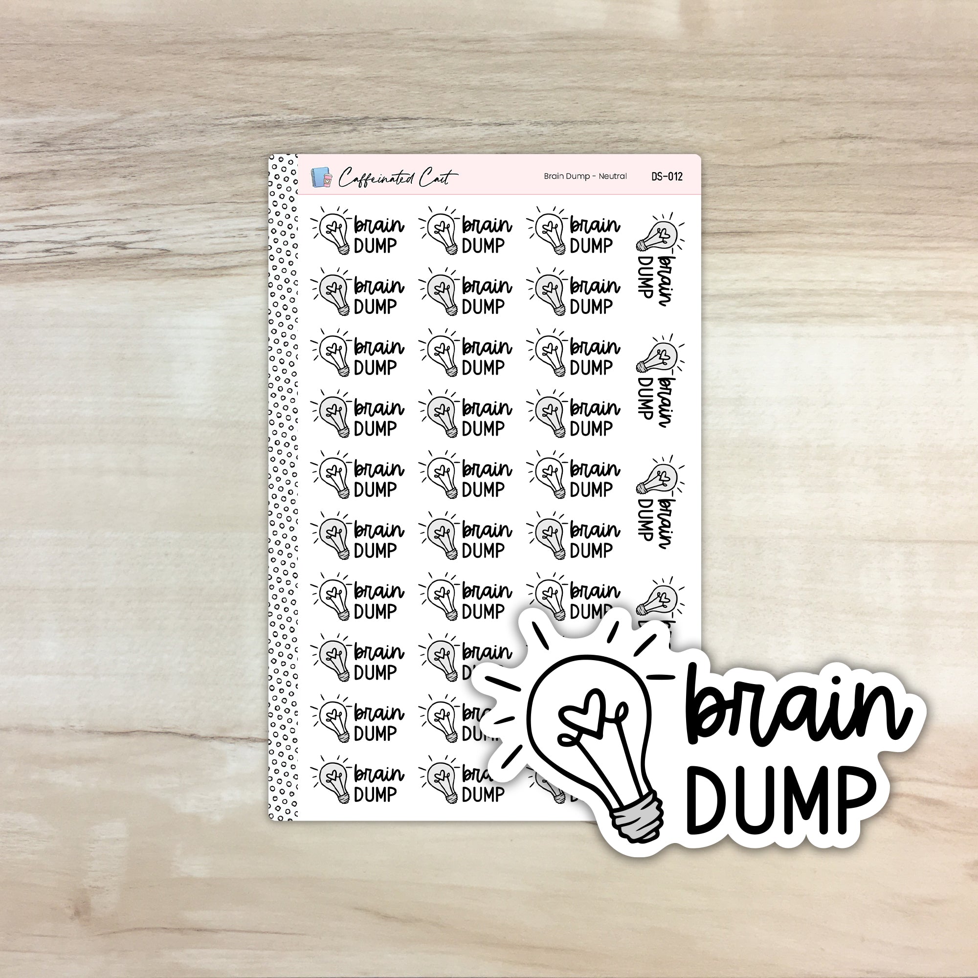 Brain Dump Icon Stickers - Neutral Colorway [ DS-012 ]