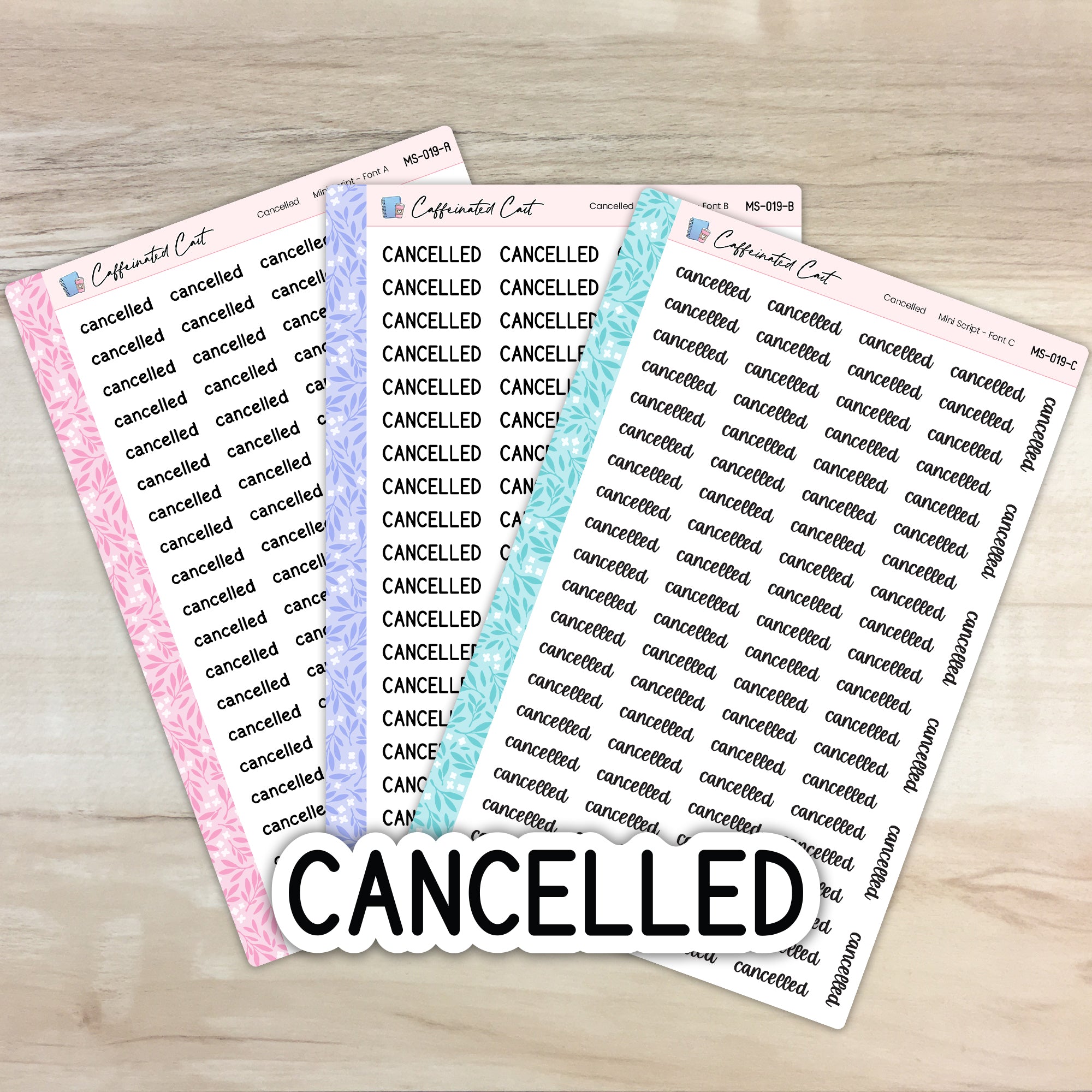 Cancelled - Mini Script Planner Stickers