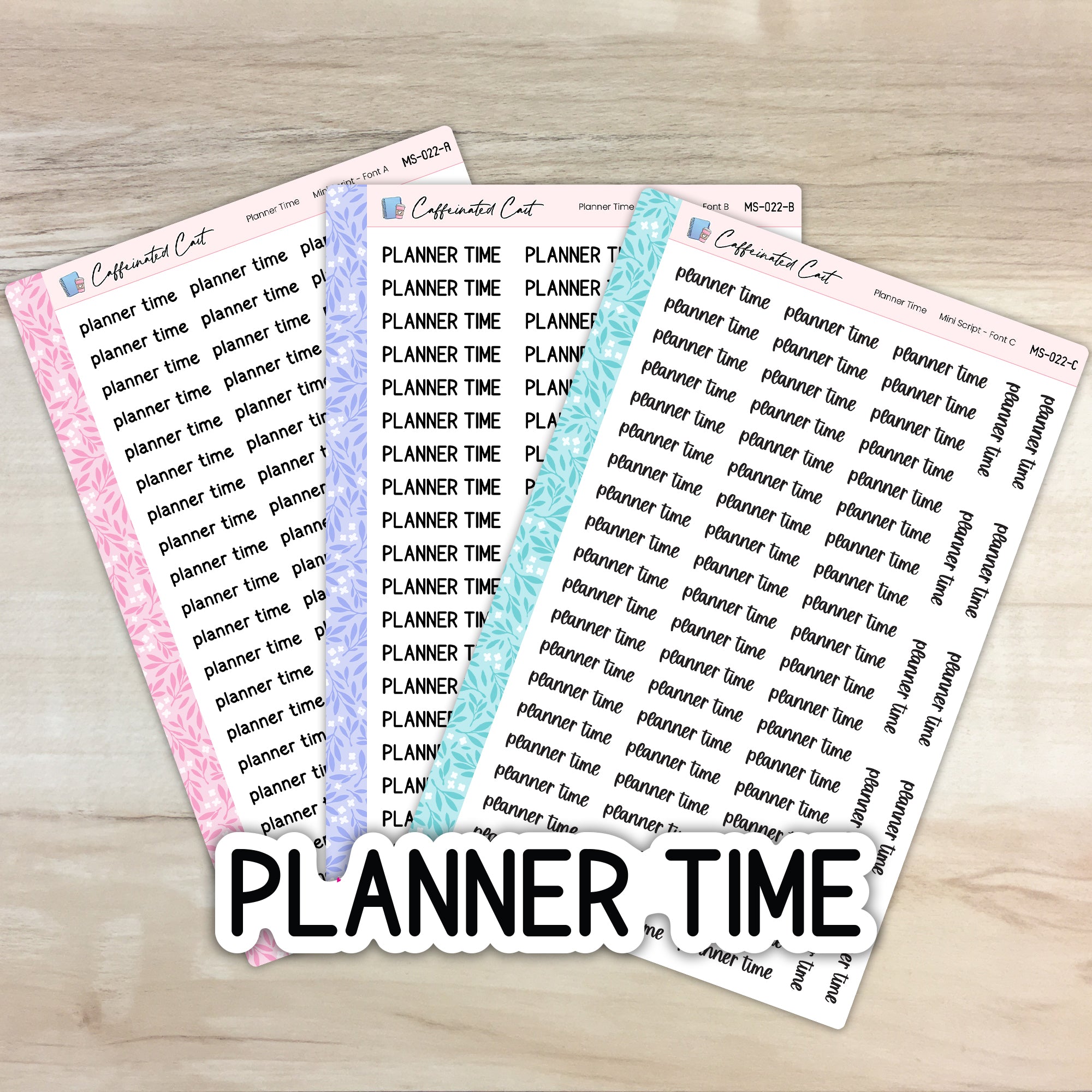 Planner Time - Mini Script Planner Stickers