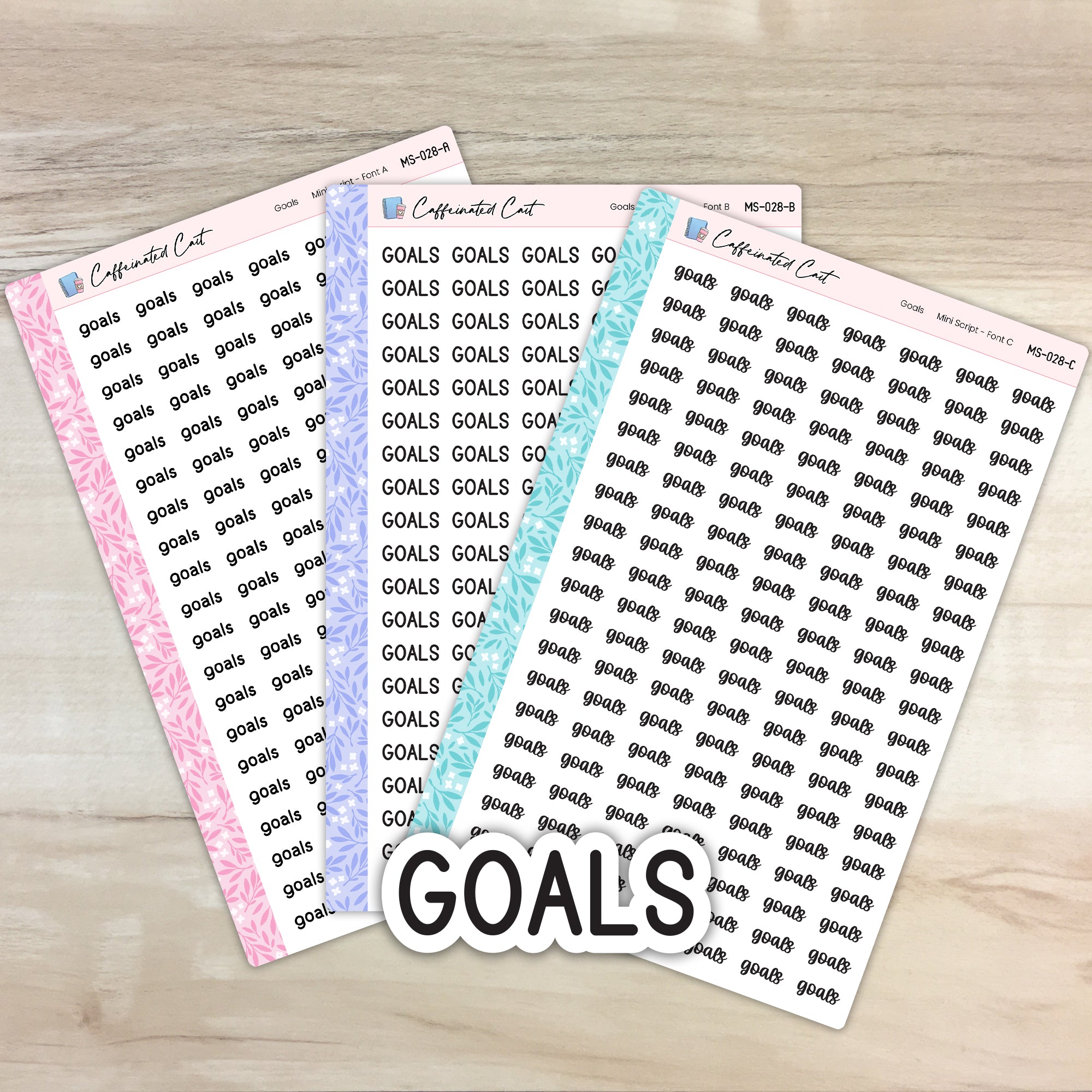 Goals - Mini Script Planner Stickers