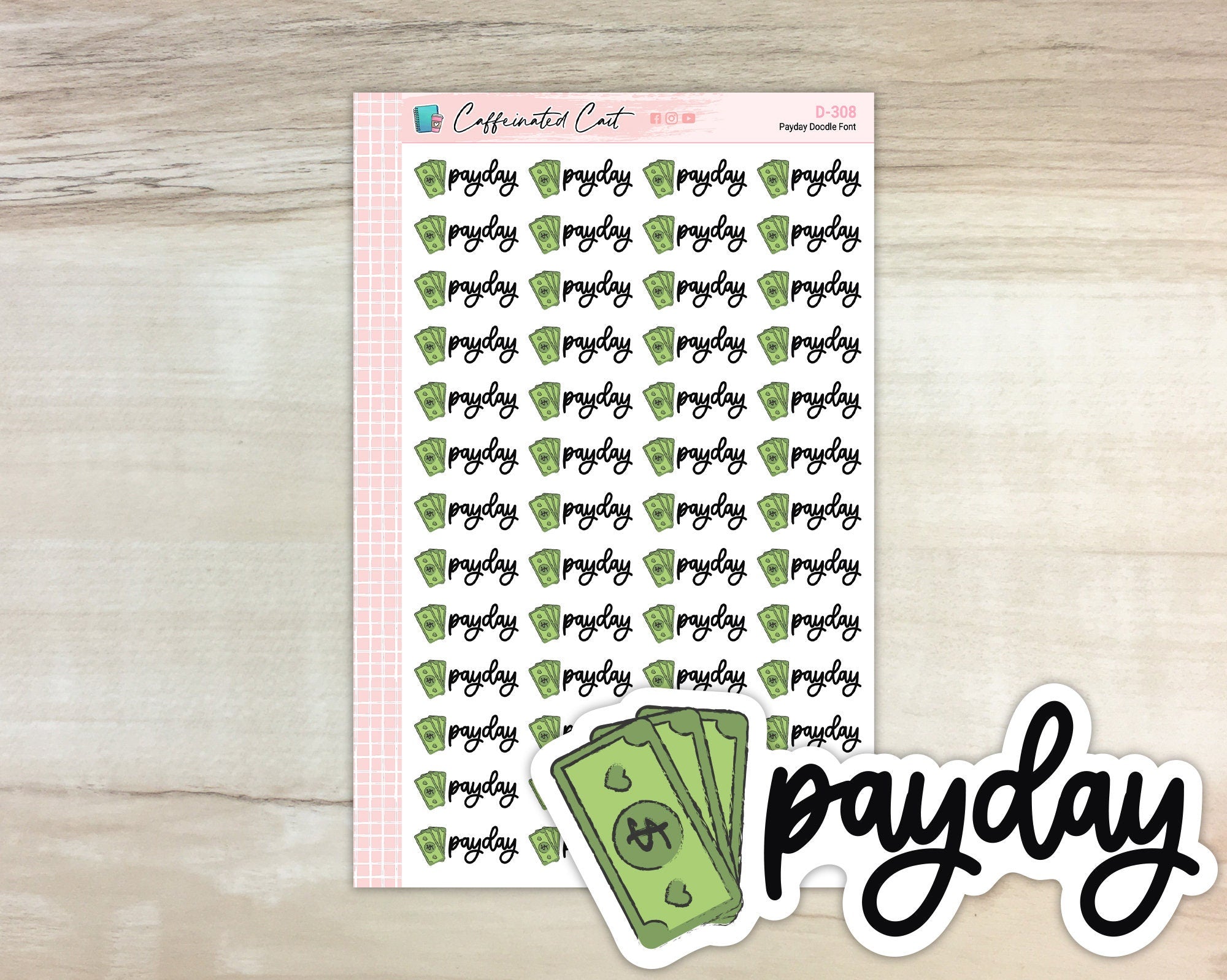 Payday - Doodle Font Stickers [ DS-002 ]