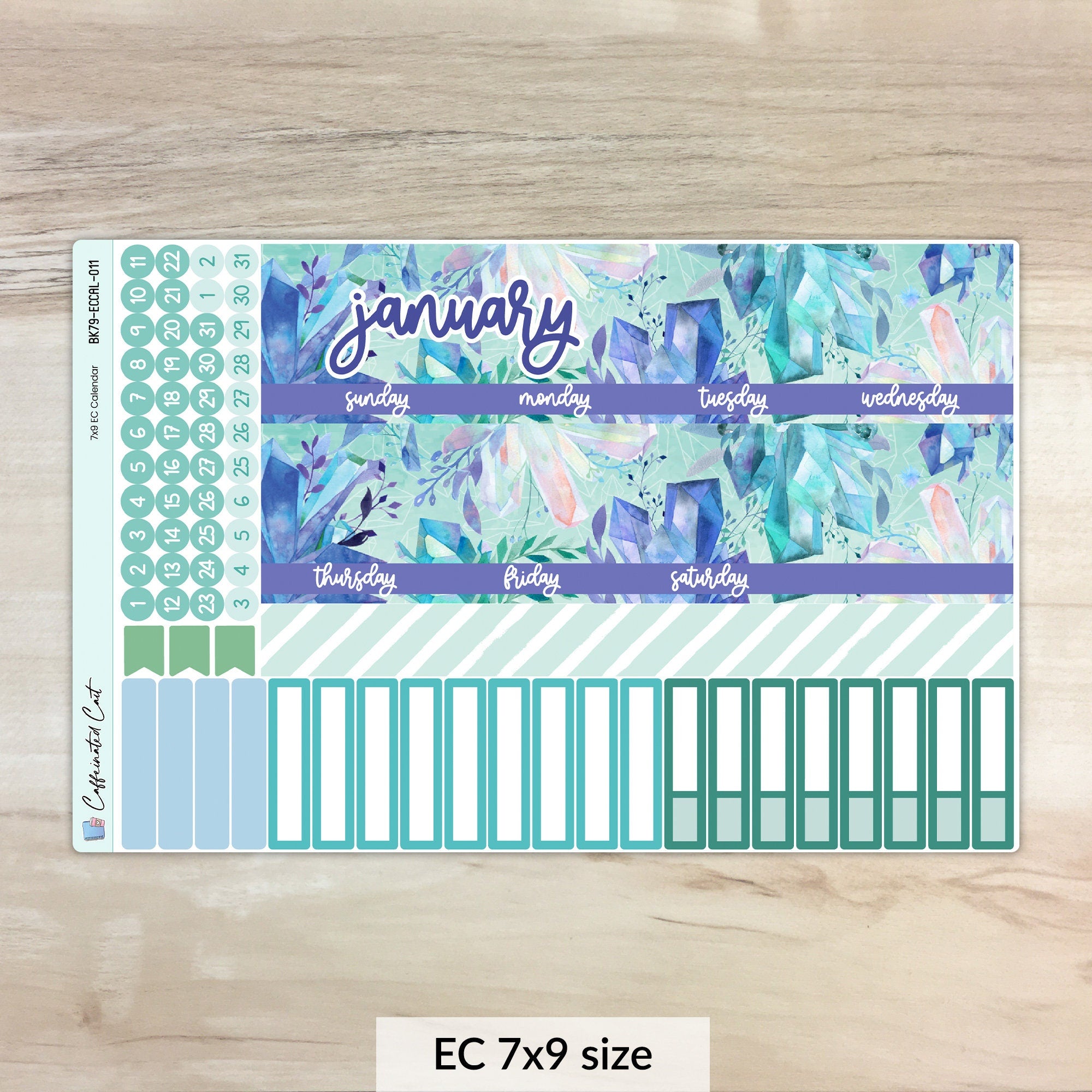 Calendar Kit for ERIN CONDREN Planners - Winter Crystals [ 011 ]