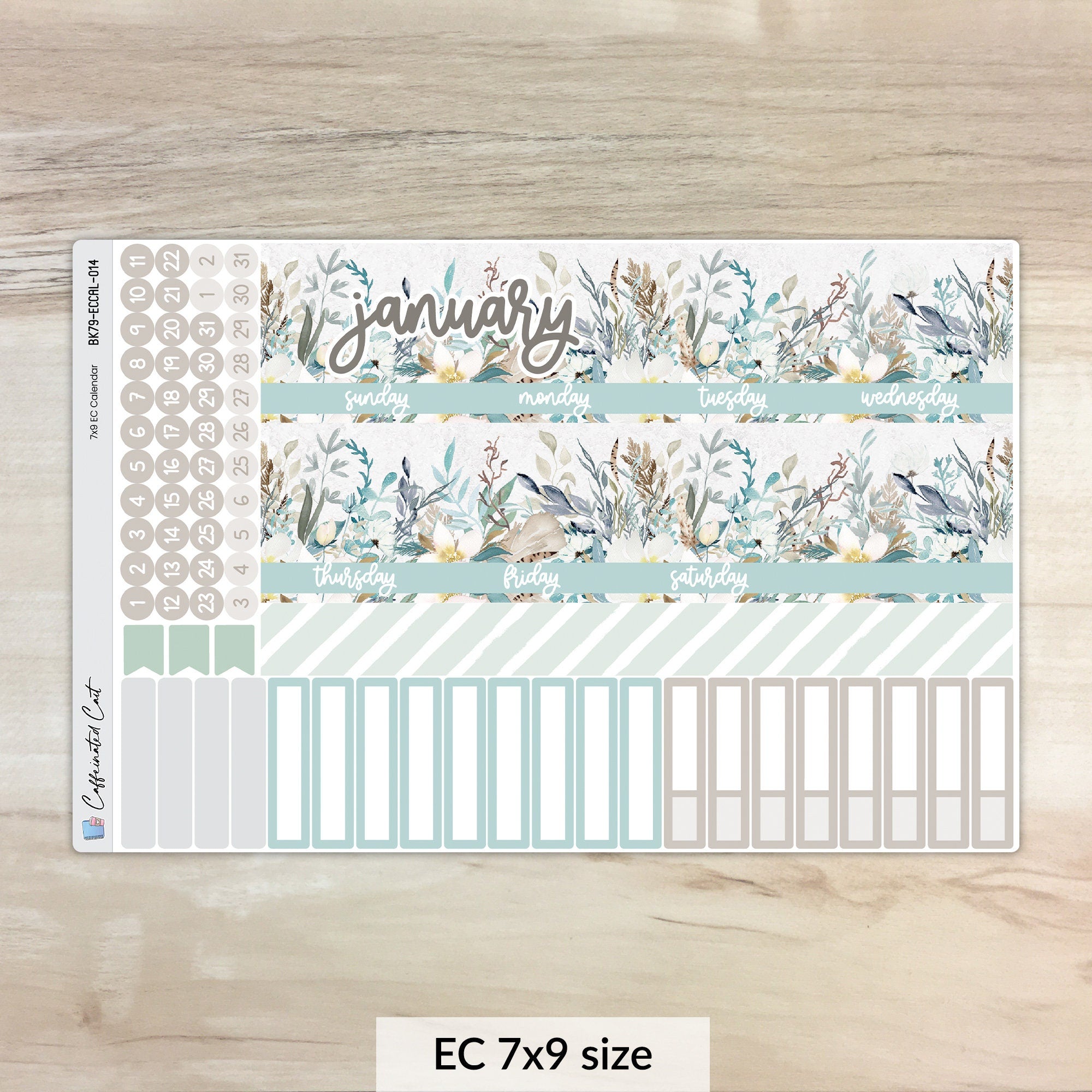 Calendar Kit for ERIN CONDREN Planners - Fields of Frost [ 014 ]