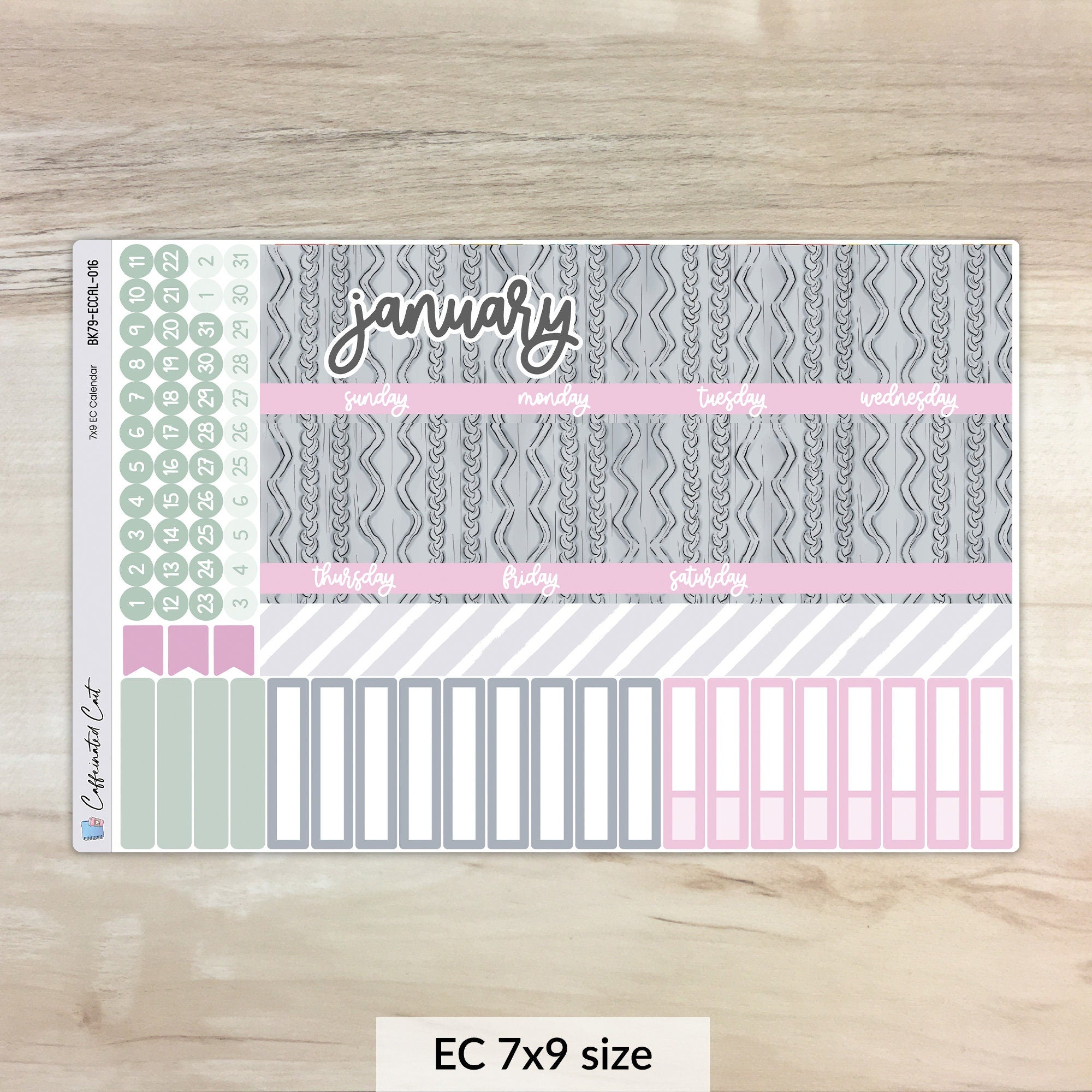 Calendar Kit for ERIN CONDREN Planners - Cozy [ 016 ]