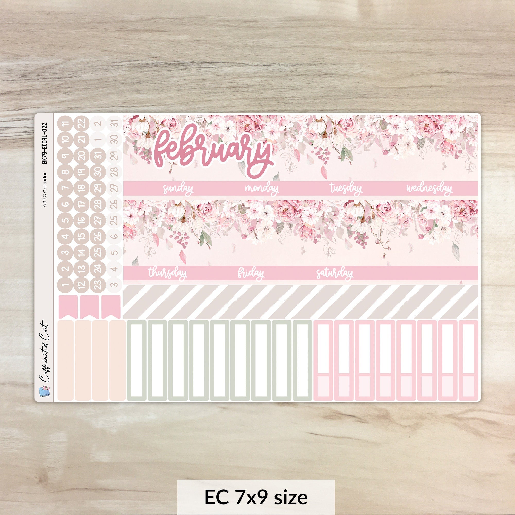 Calendar Kit for ERIN CONDREN Planners - Rosé [ 022 ]