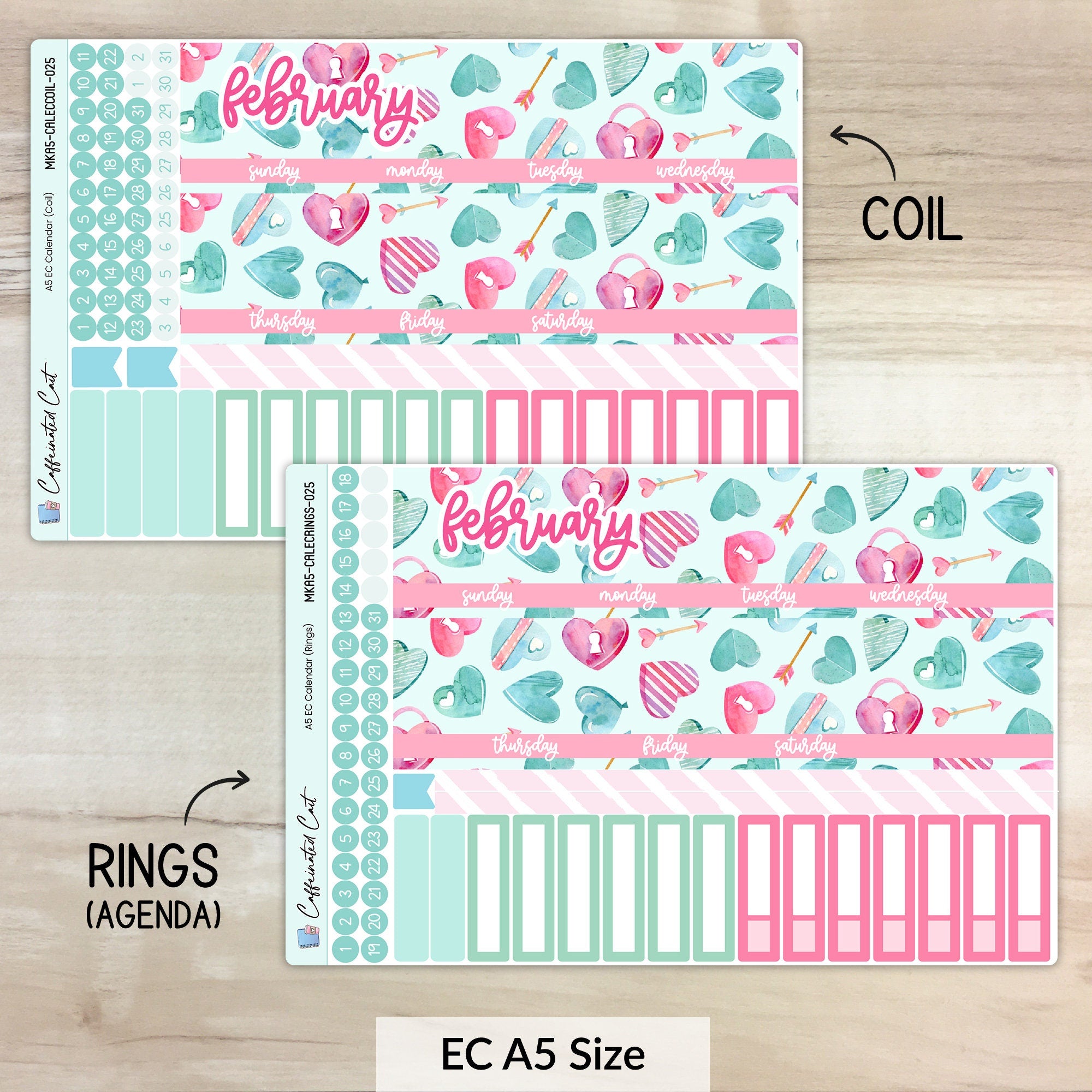 Calendar Kit for ERIN CONDREN Planners - Be Mine [ 025 ]