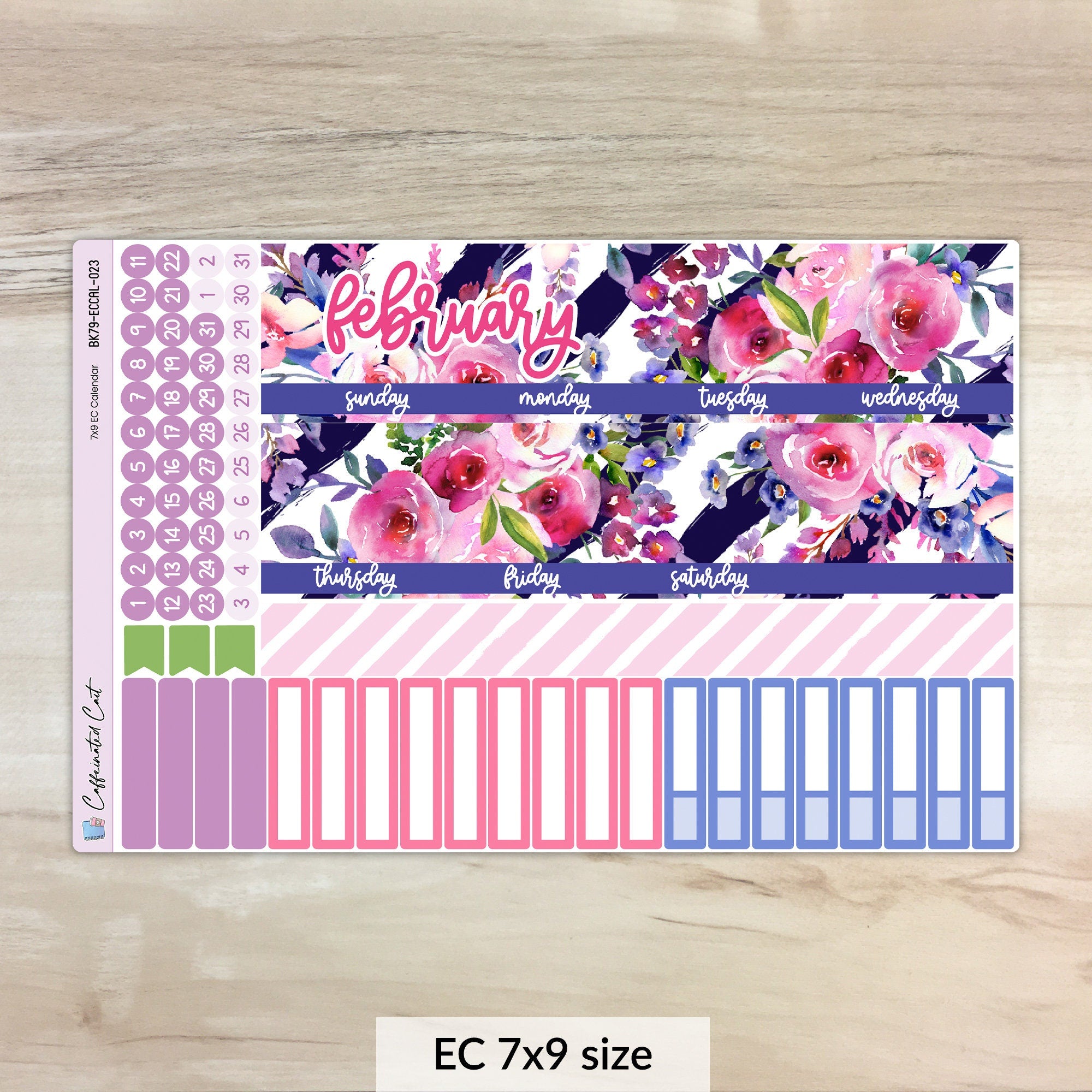 Calendar Kit for ERIN CONDREN Planners - Enchanted Garden [ 023 ]