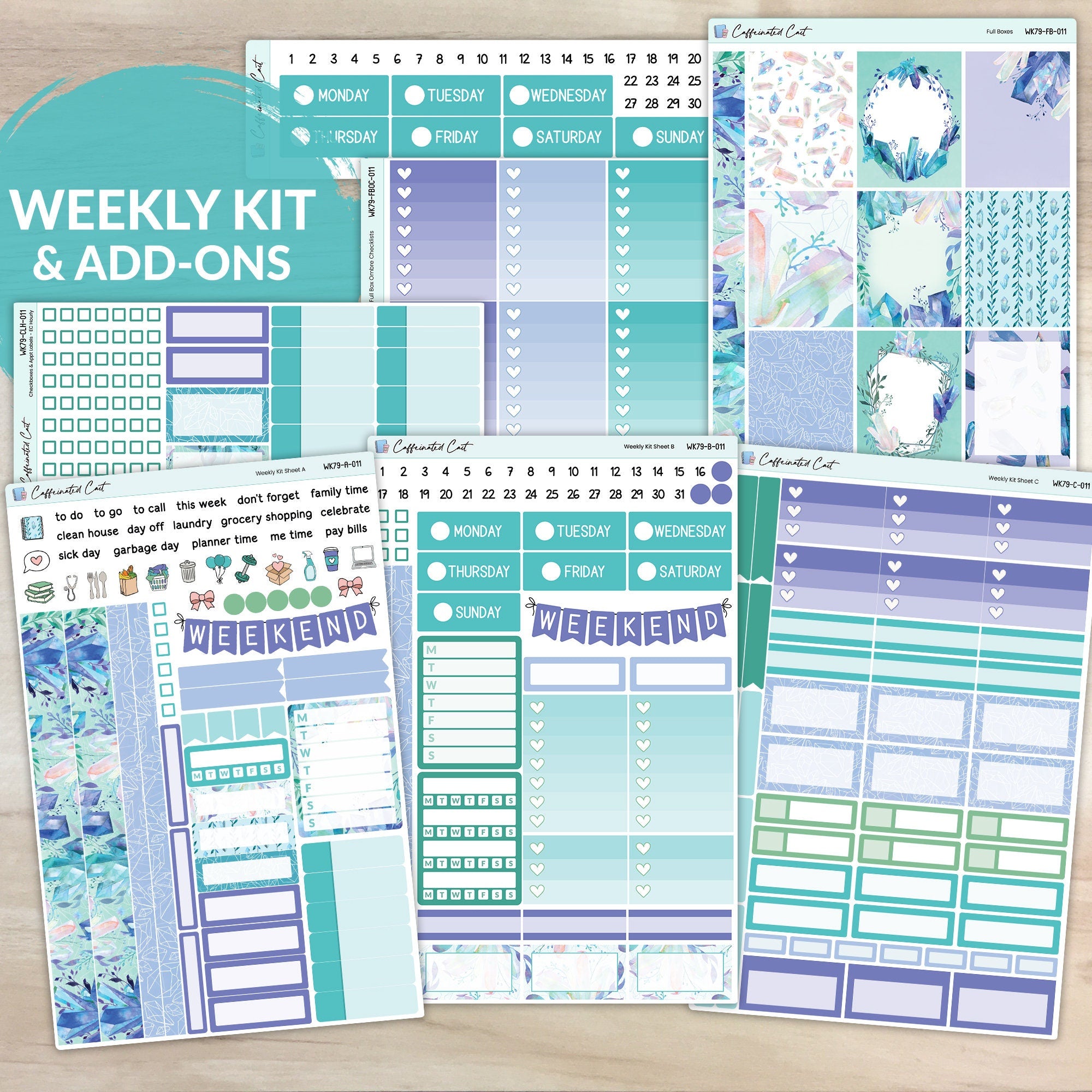 Weekly Kit & Add-ons - Winter Crystals [ 011 ]