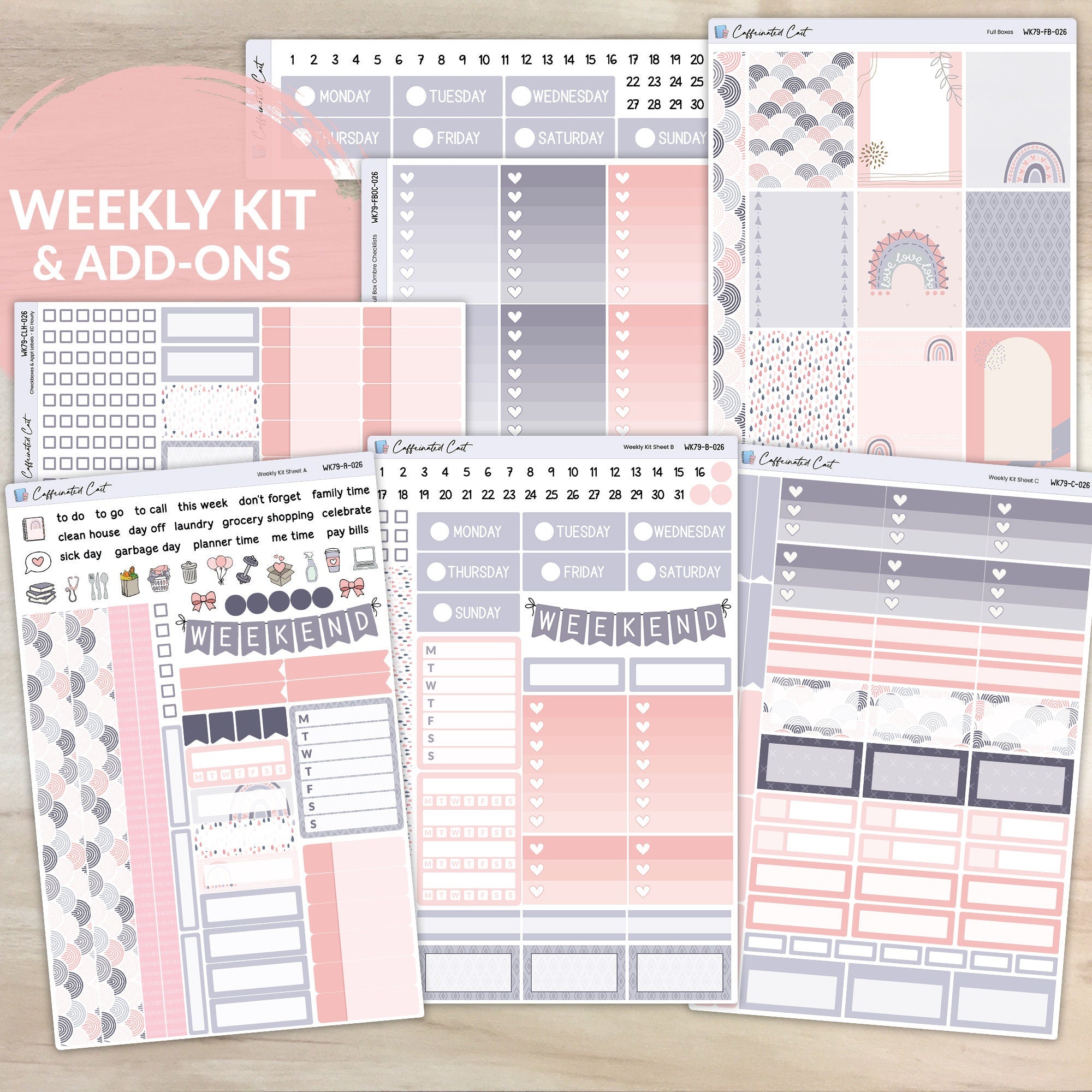 Weekly Kit and Add-ons - Boho & Chill [ 026 ]