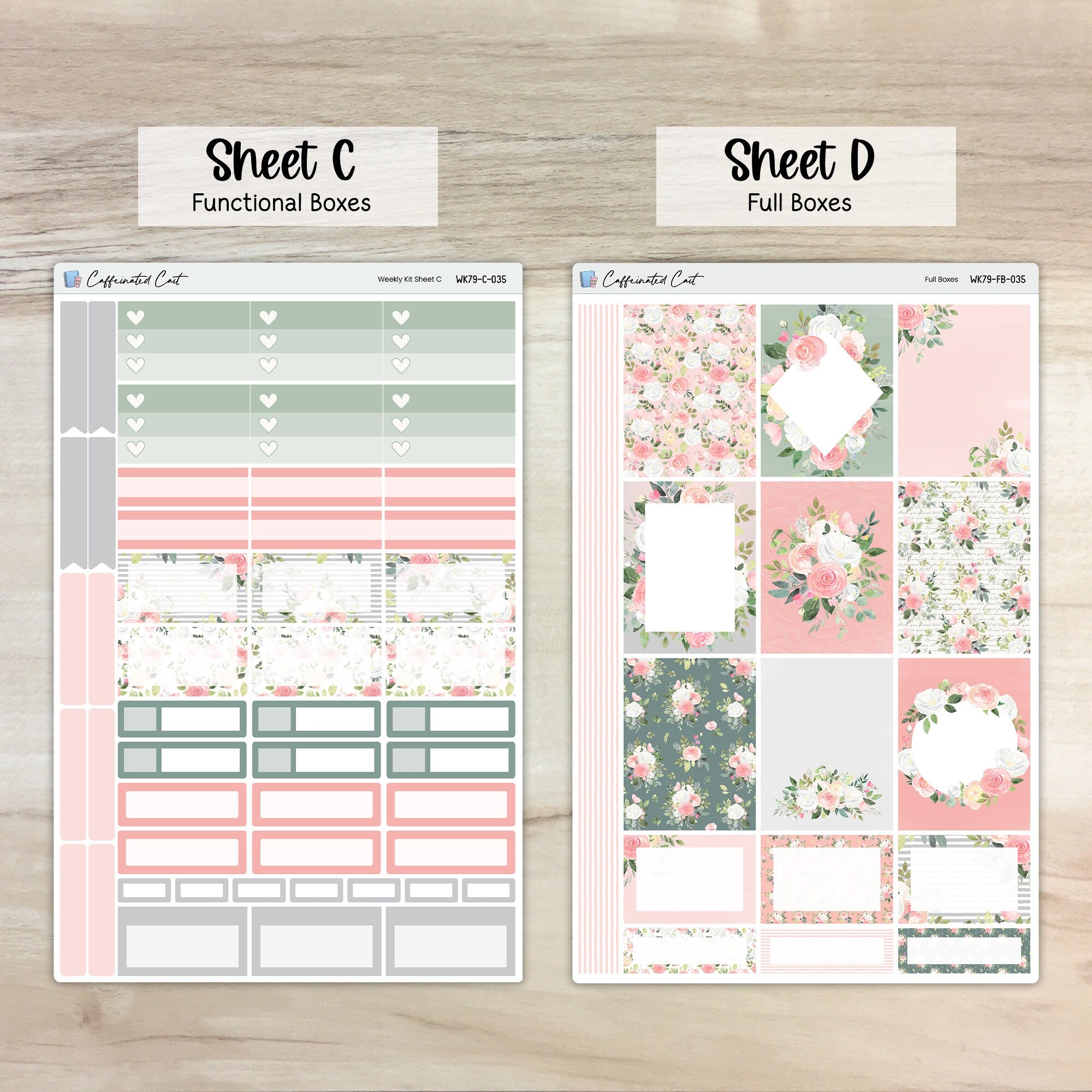 Weekly Kit & Add-ons - Pink Roses [ 035 ]