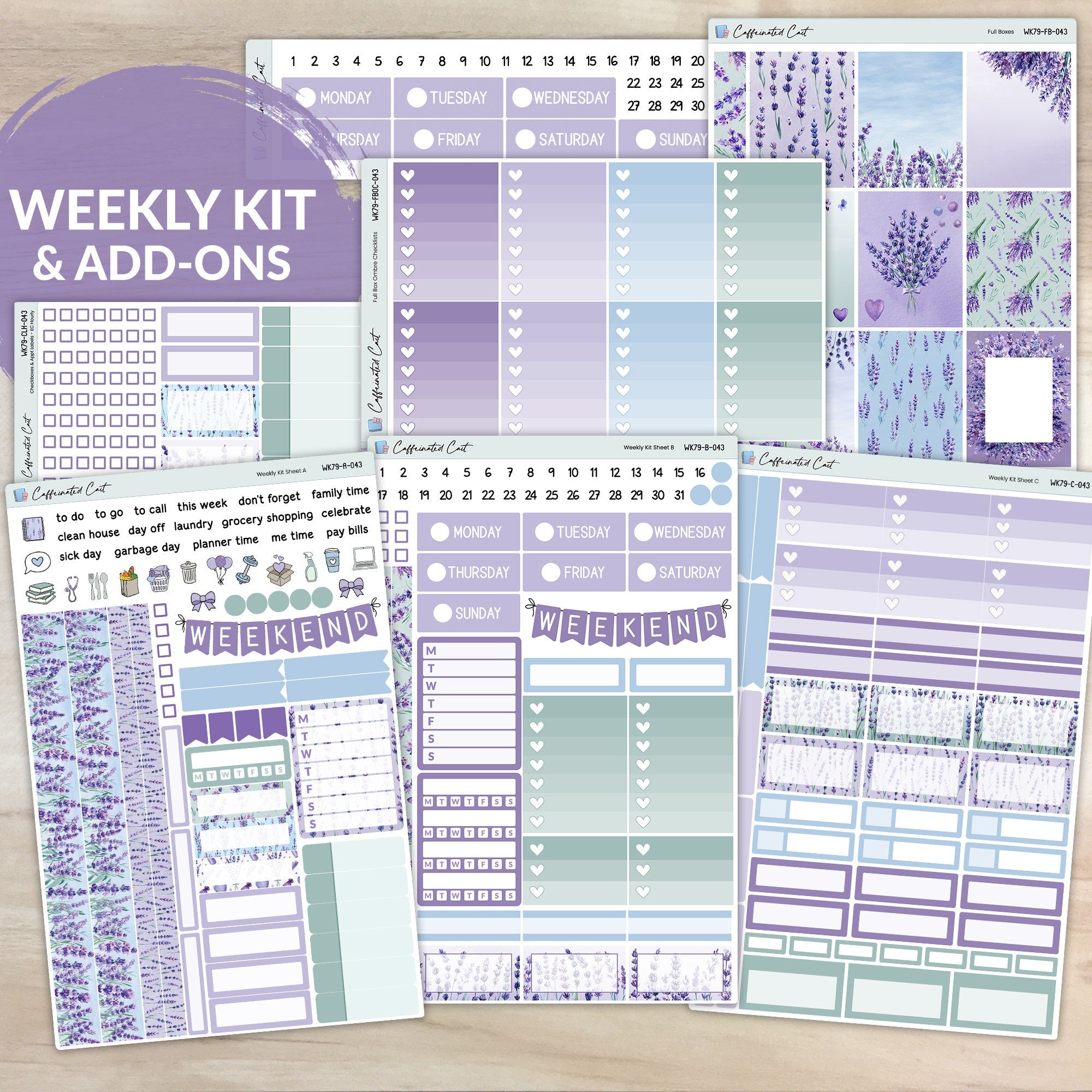 Weekly Kit & Add-ons - Lavender Fields [ 043 ]