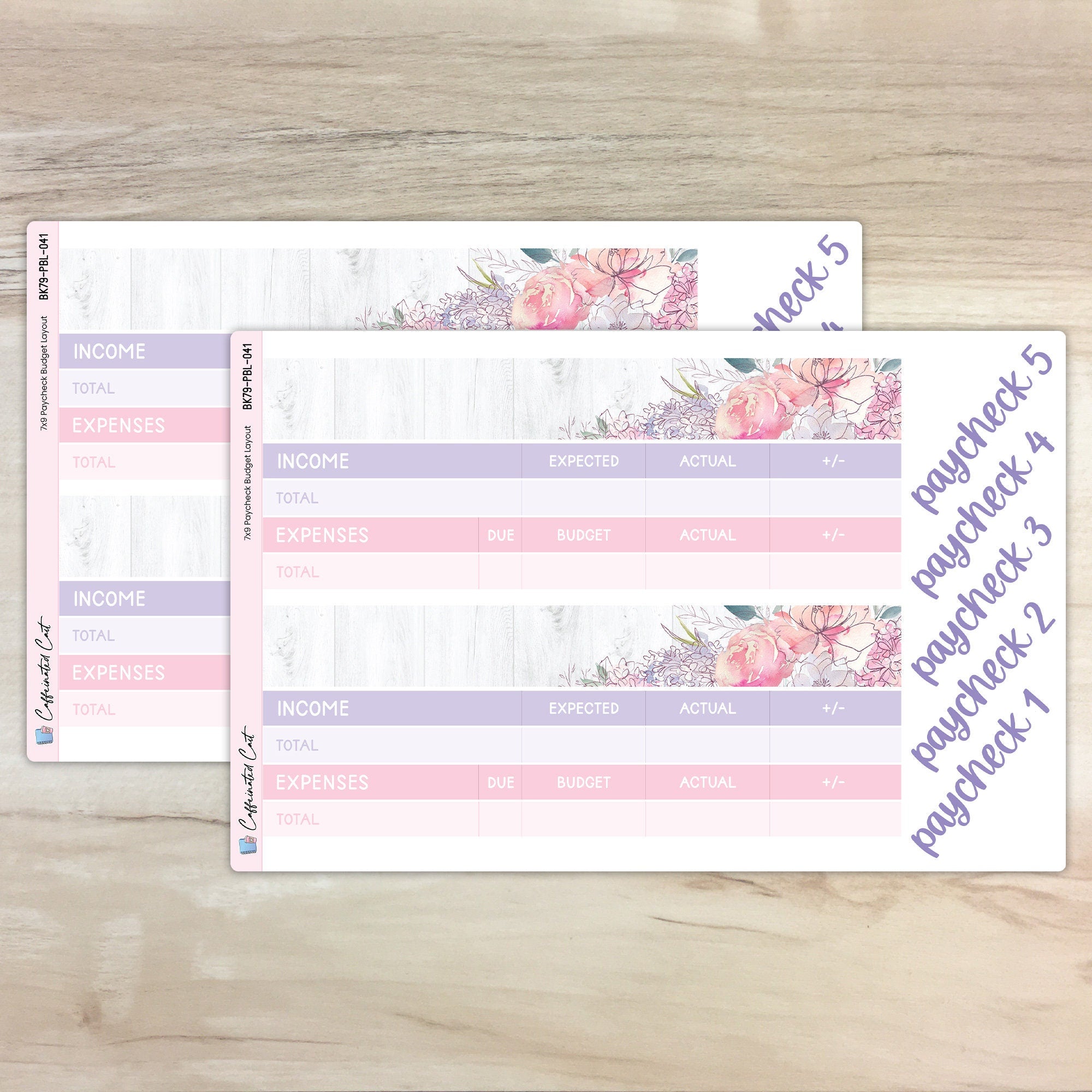 Paycheck Budget Kit - Delicate Floral [ 041 ]