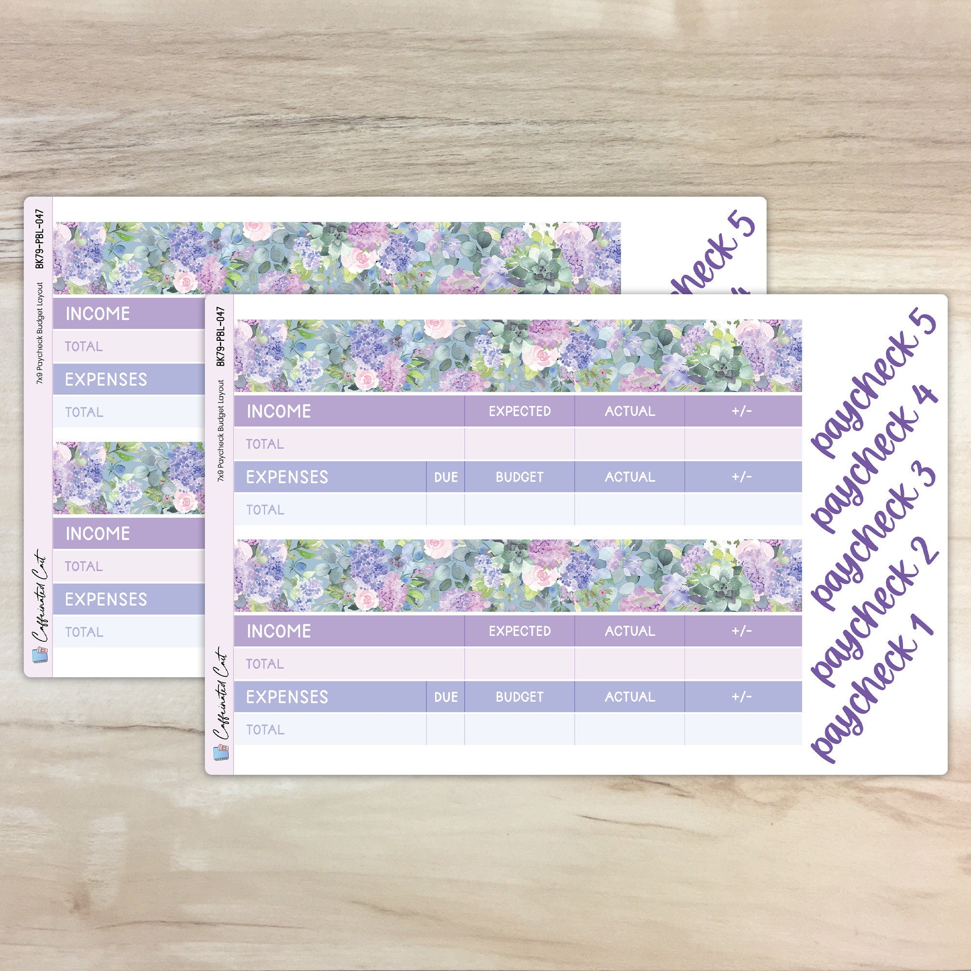 Paycheck Budget Kit - Spring Bouquet [ 047 ]