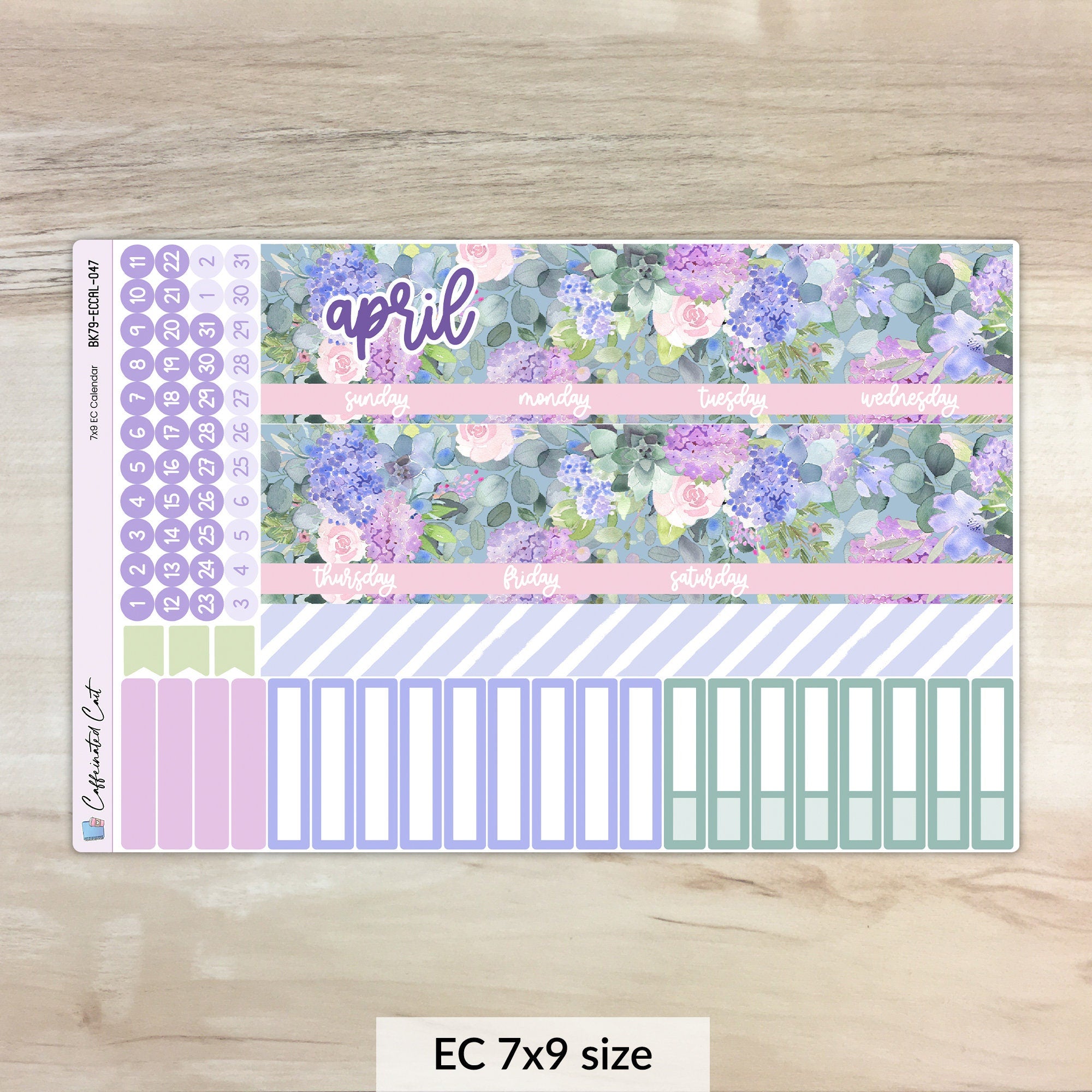 Calendar Kit for ERIN CONDREN Planners - Spring Bouquet [ 047 ]