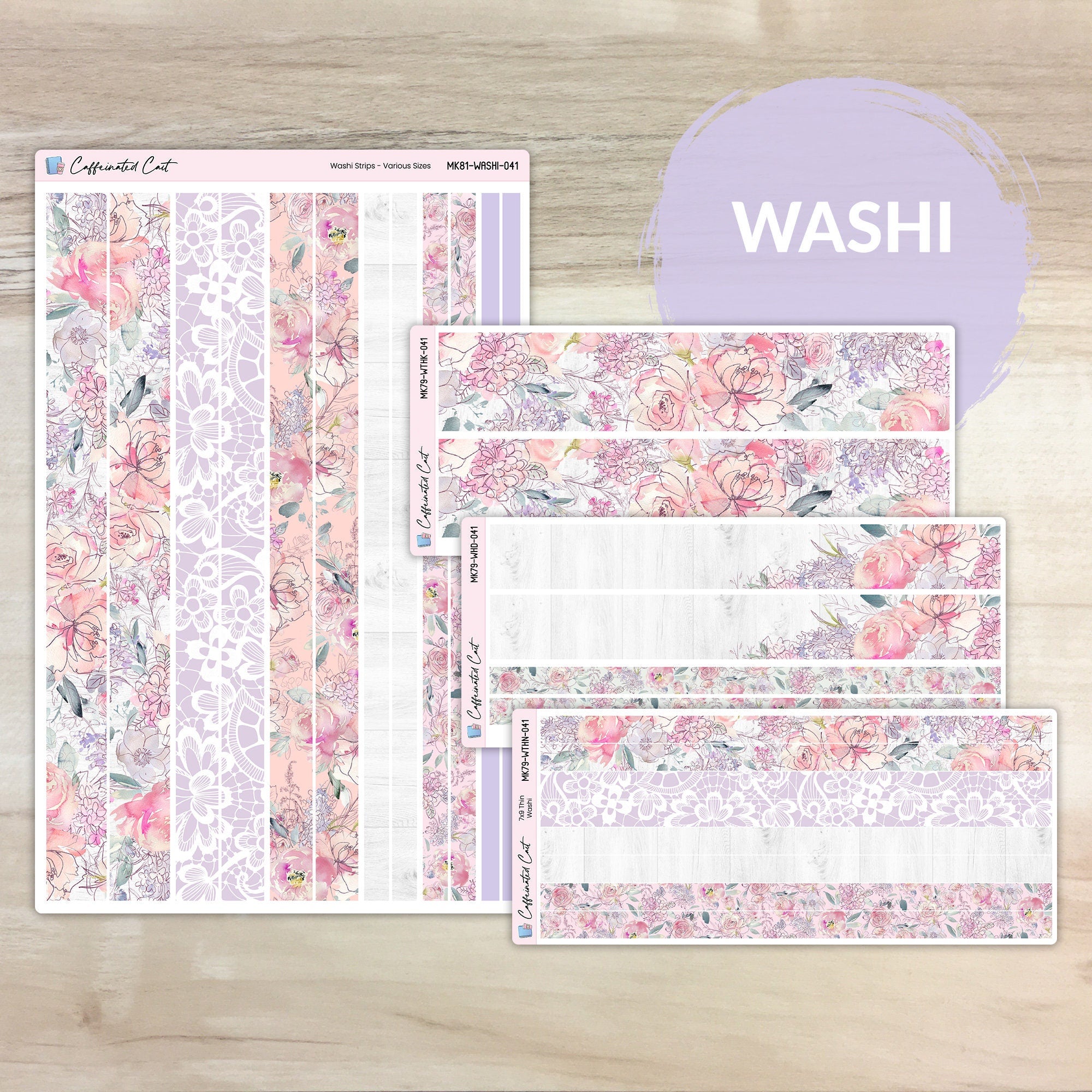 Washi Strips - Delicate Floral [ 041 ]