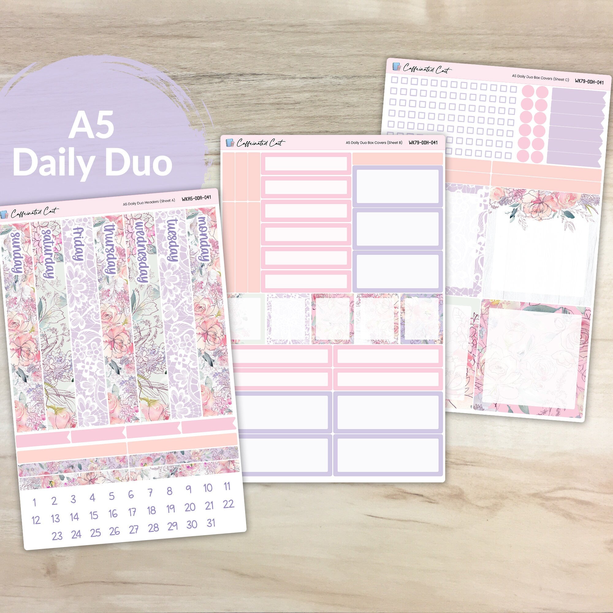 Daily Duo A5 - Delicate Floral [ 041 ]