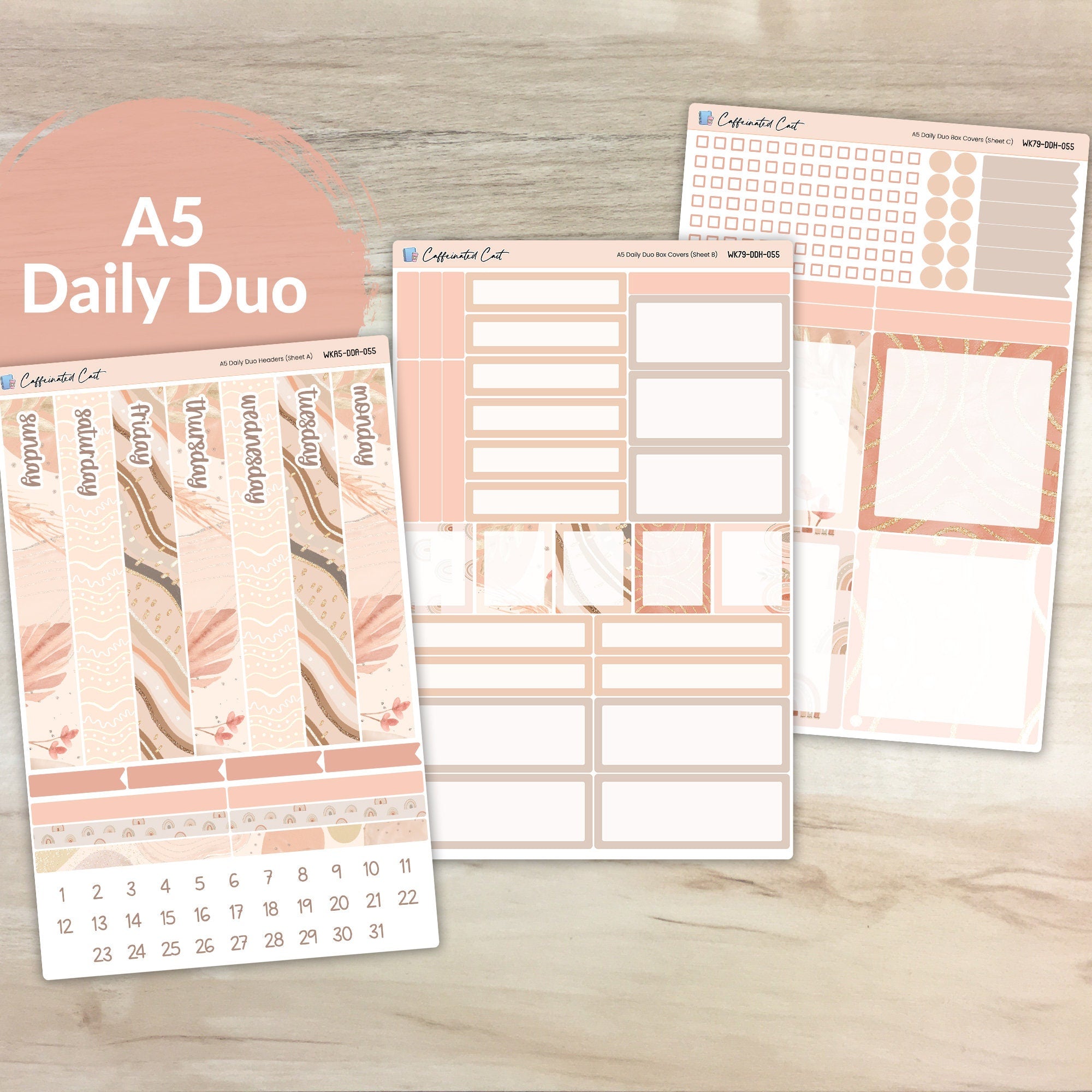 Daily Duo A5 - Neutral Boho [ 055 ]