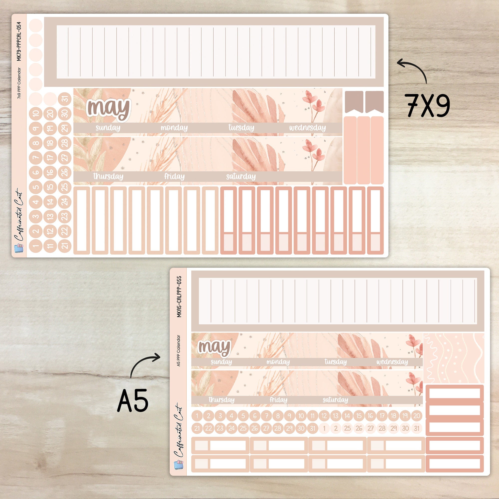 Calendar Kit for PLUM PAPER Planners - Neutral Boho [ 055 ]