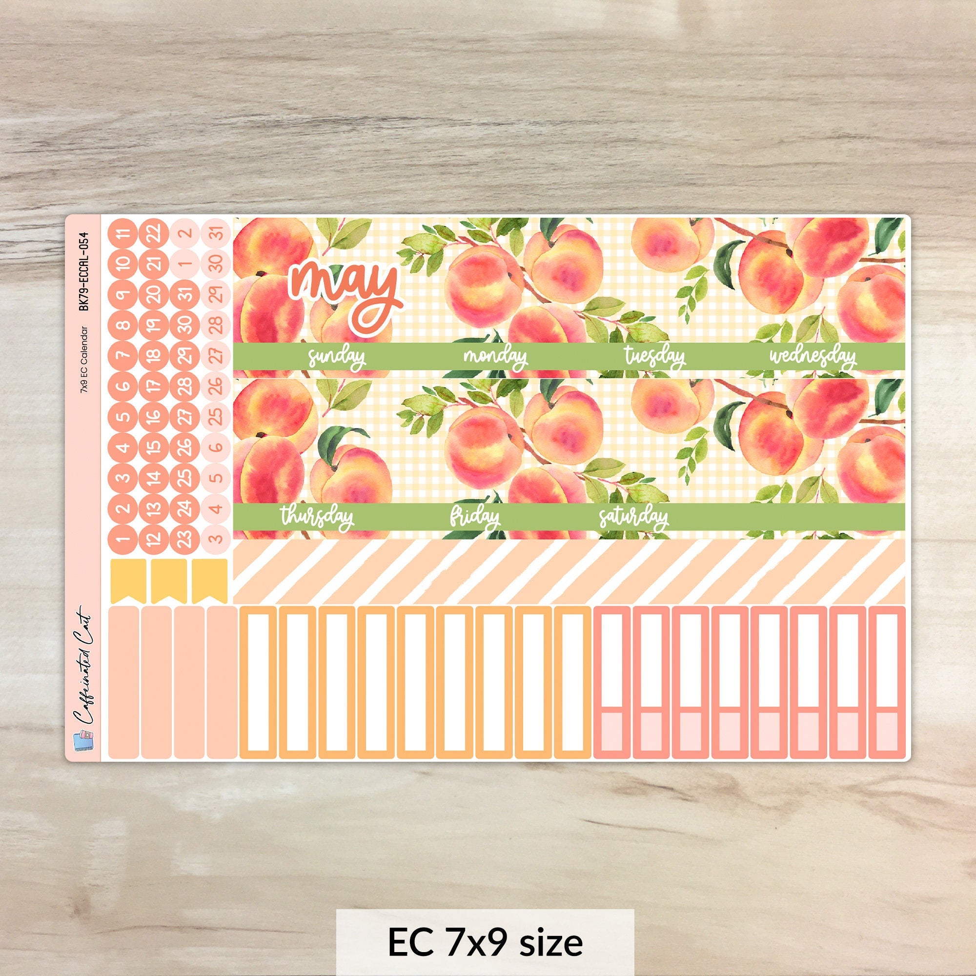 Calendar Kit for ERIN CONDREN Planners - Just Peachy [ 054 ]