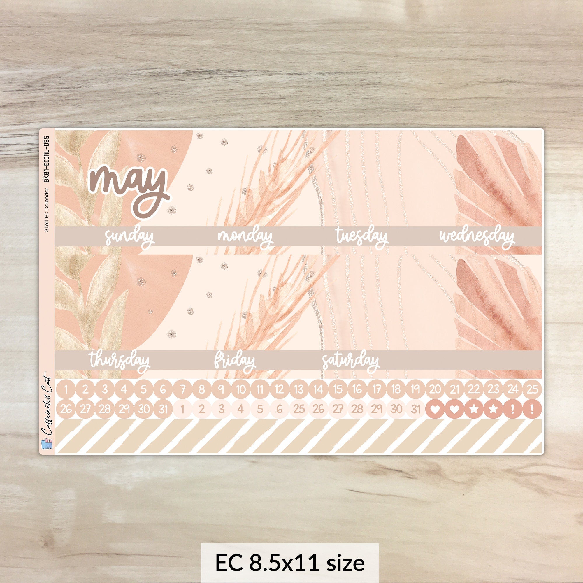 Calendar Kit for ERIN CONDREN Planners - Neutral Boho [ 055 ]