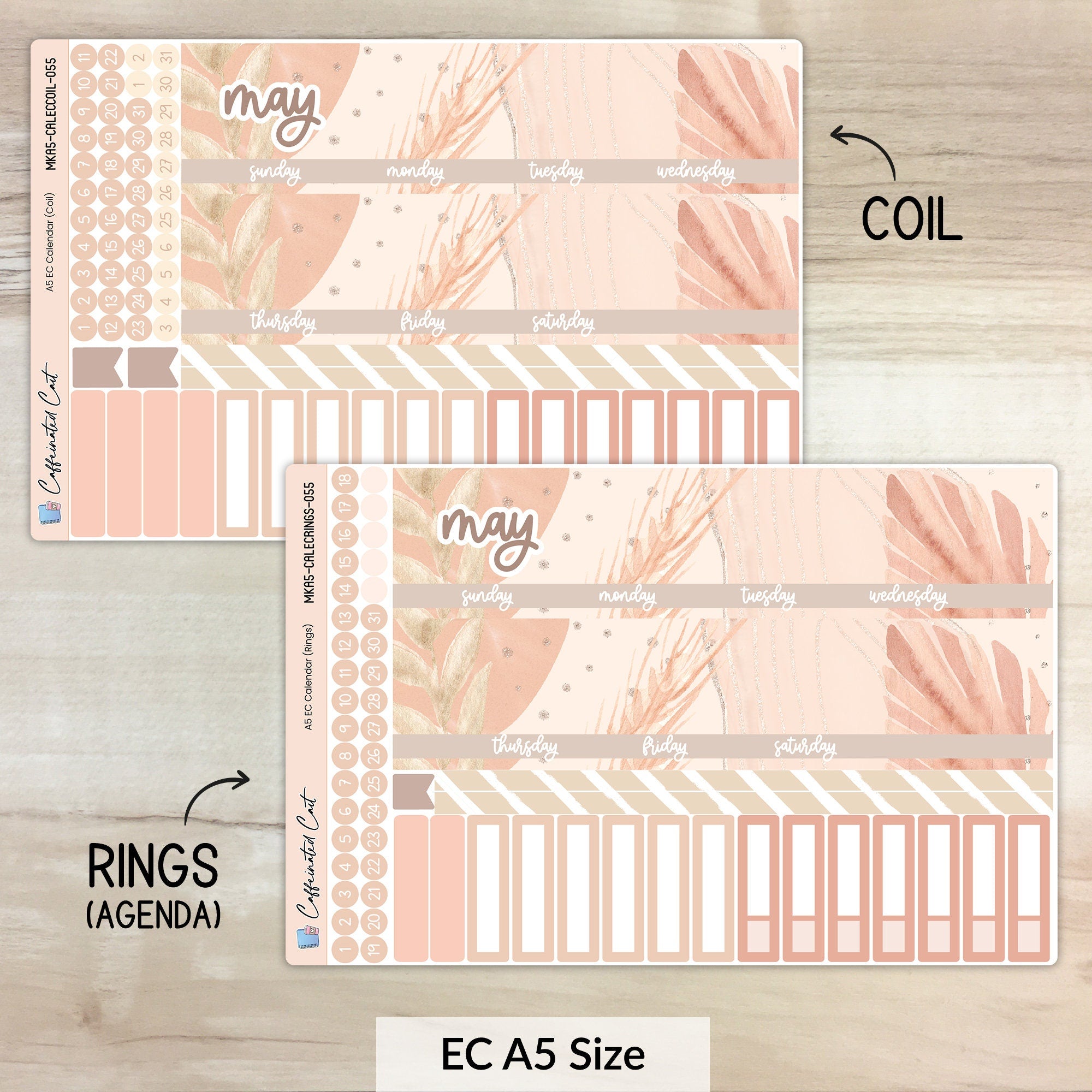 Calendar Kit for ERIN CONDREN Planners - Neutral Boho [ 055 ]